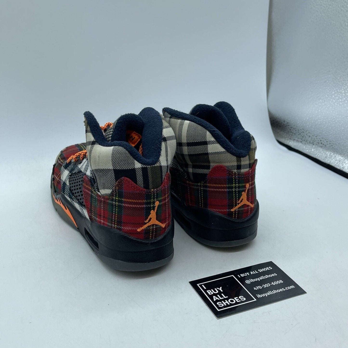 Size 4.5Y (GS) - Jordan 5 Retro Mid Plaid Brown Red Orange Suede (FD4812-008)