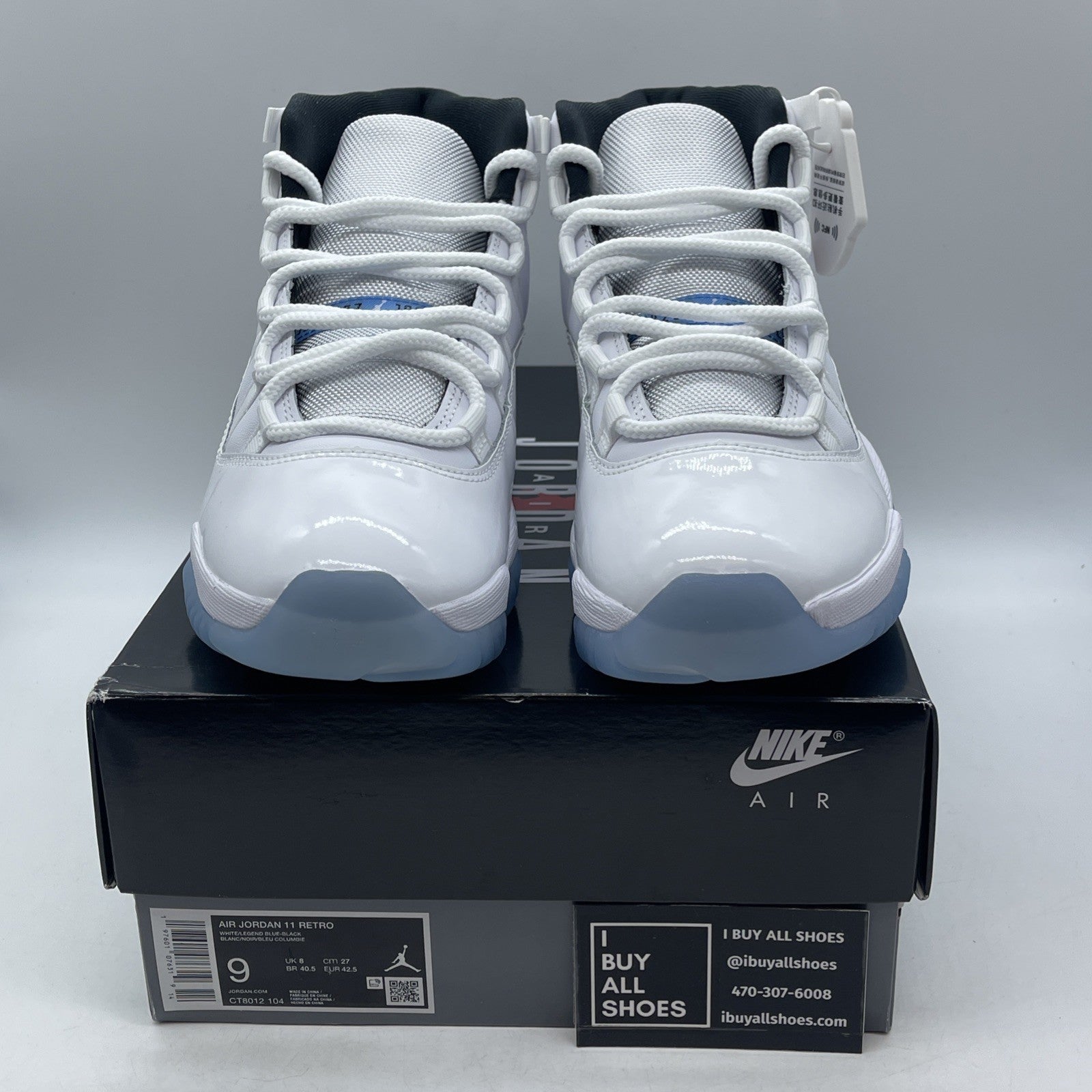 Size 9 - Air Jordan 11 Retro 2024 Legend Blue / Columbia (CT8012-104)
