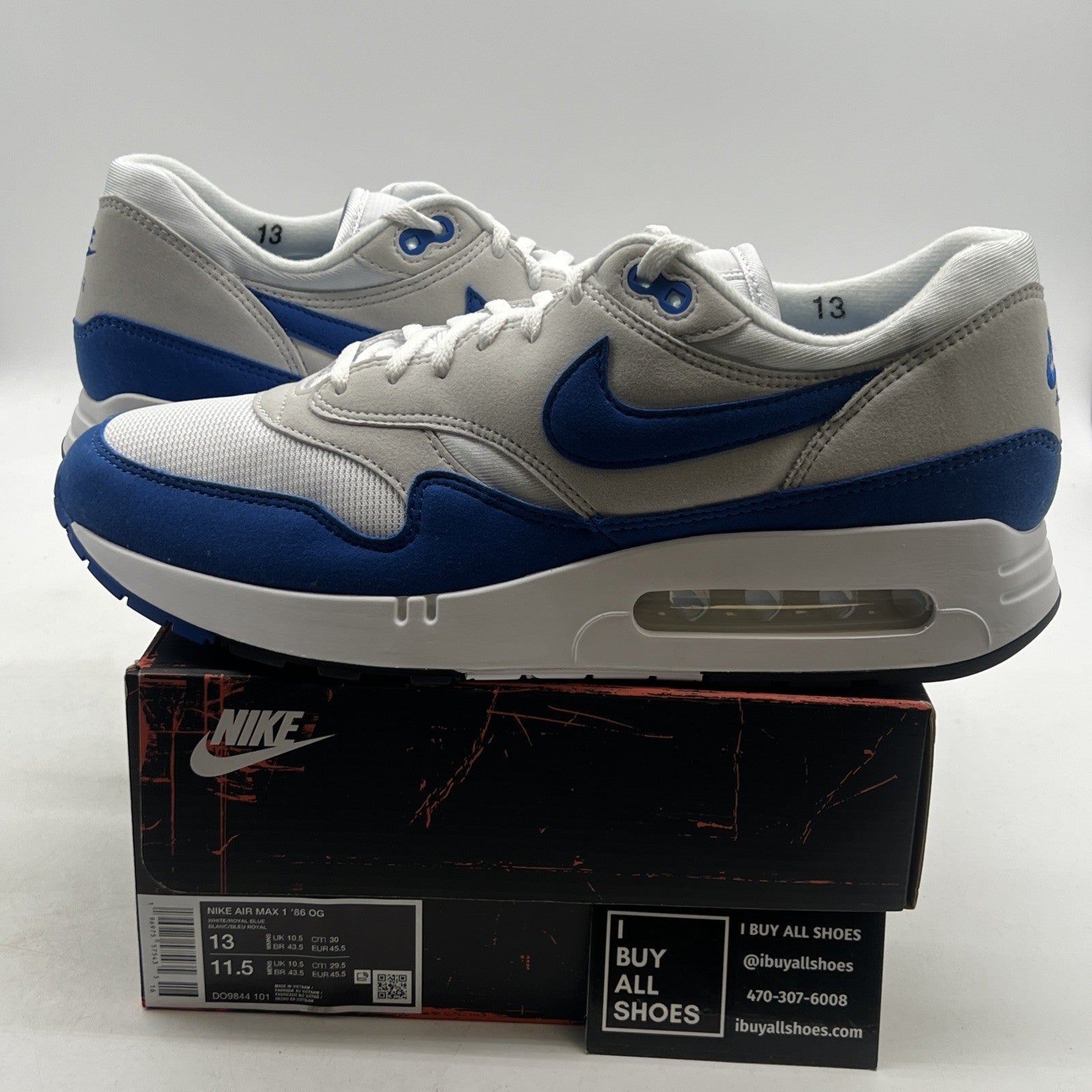 Size 13 - Nike Air Max 1 ‘86 OG Big Bubble Royal Blue  (DO9844-101)