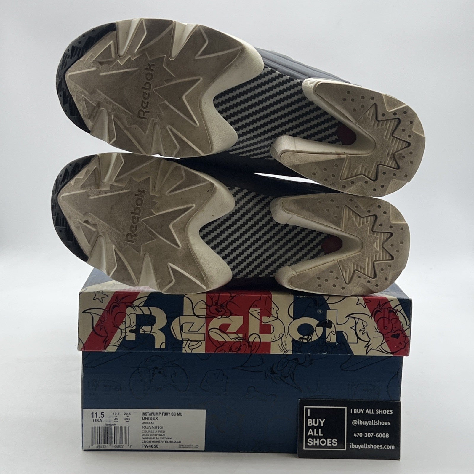 Size 11.5 - Reebok Tom & Jerry x InstaPump Fury Tom (FW4656)