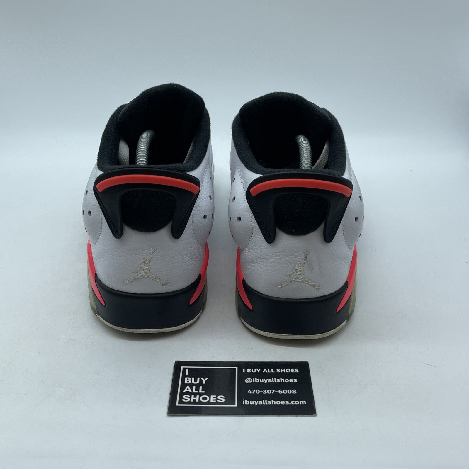 Size 11 - Air Jordan 6 Low White Infrared Black Suede Leather (304401-123)