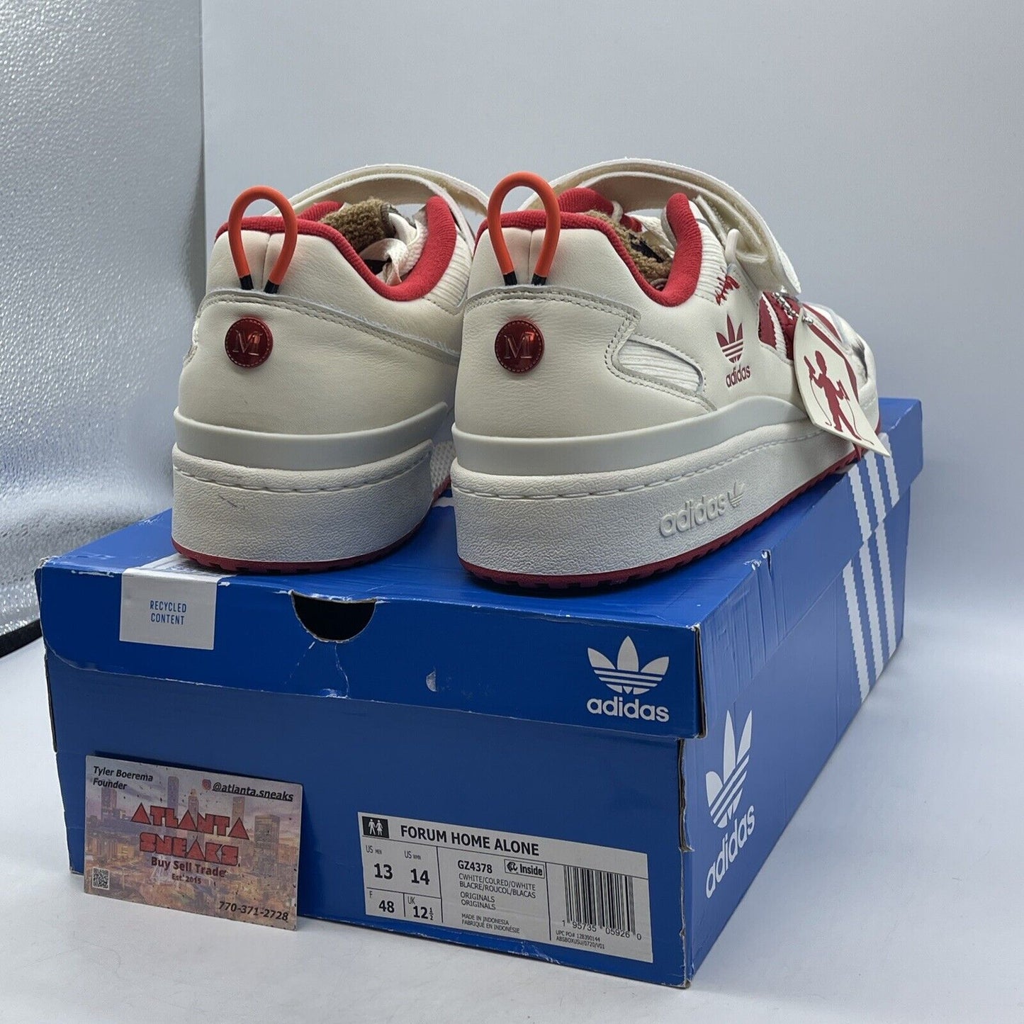 Size 13 - adidas Home Alone x Forum Low Red Tan White Suede Leather (GZ4378)