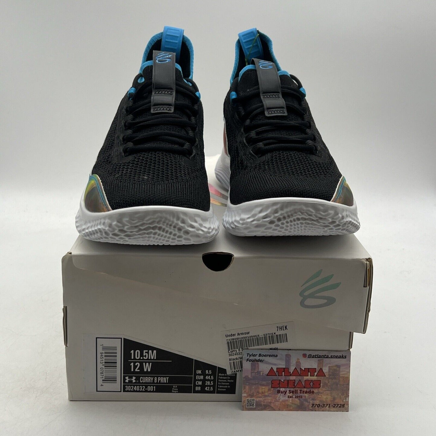 Size 10.5 - Under Armour Curry 8 Tie Dye Black (3024032-001)