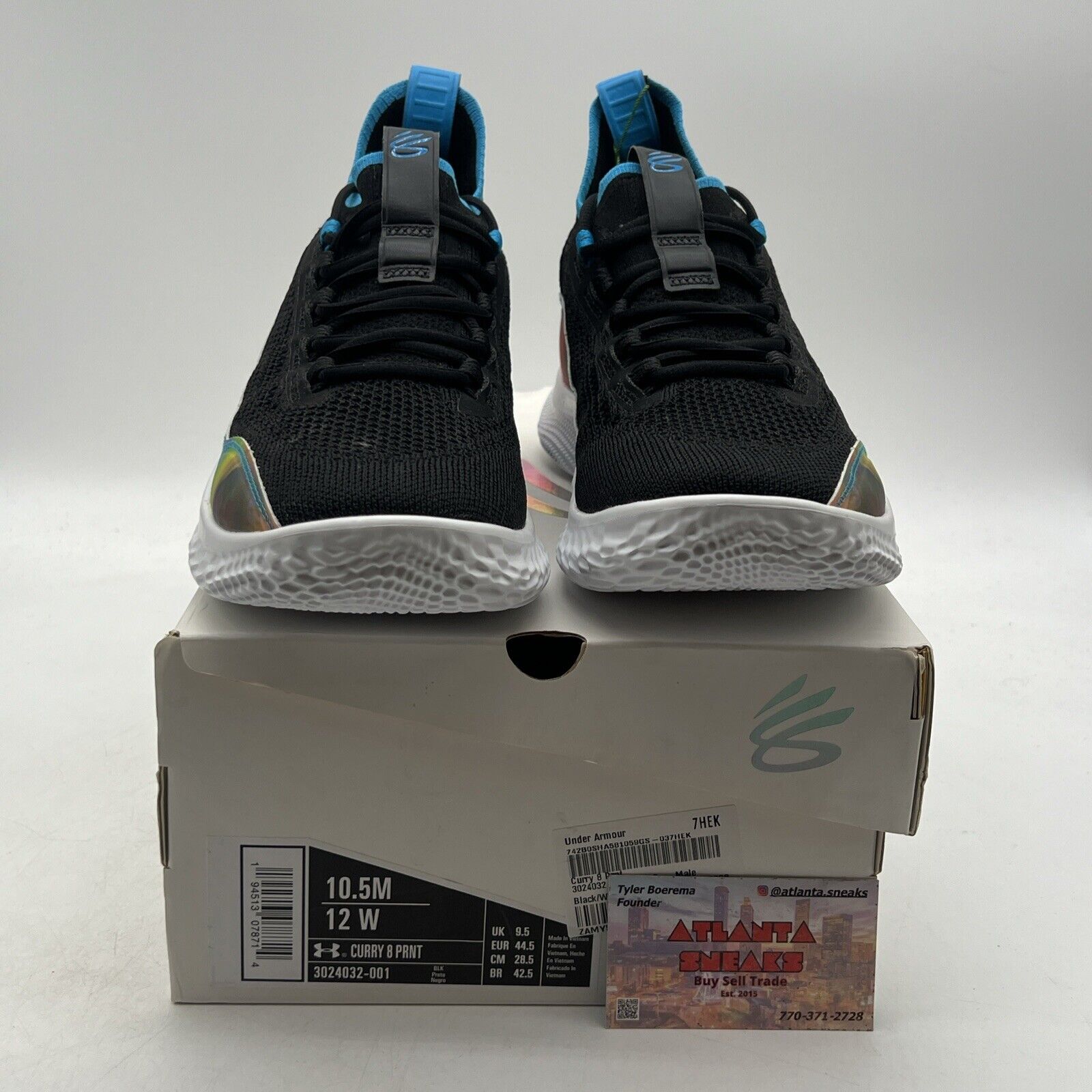 Size 10.5 - Under Armour Curry 8 Tie Dye Black (3024032-001)