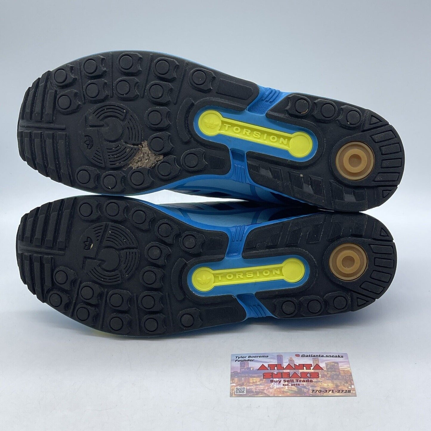 Size 12 - adidas ZX Flux Blue Purple Yellow Suede Leather (AF6303)