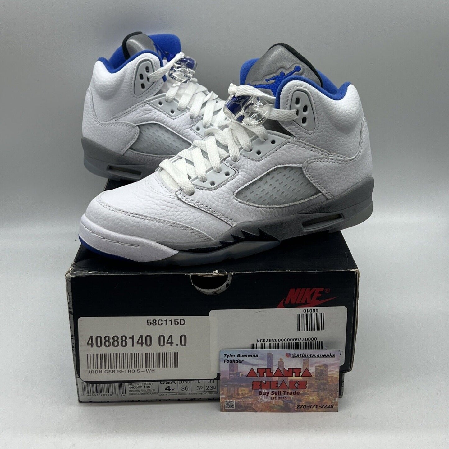 Size 4Y - Jordan 5 Retro Stealth 2.0 2021 Brand New Og All