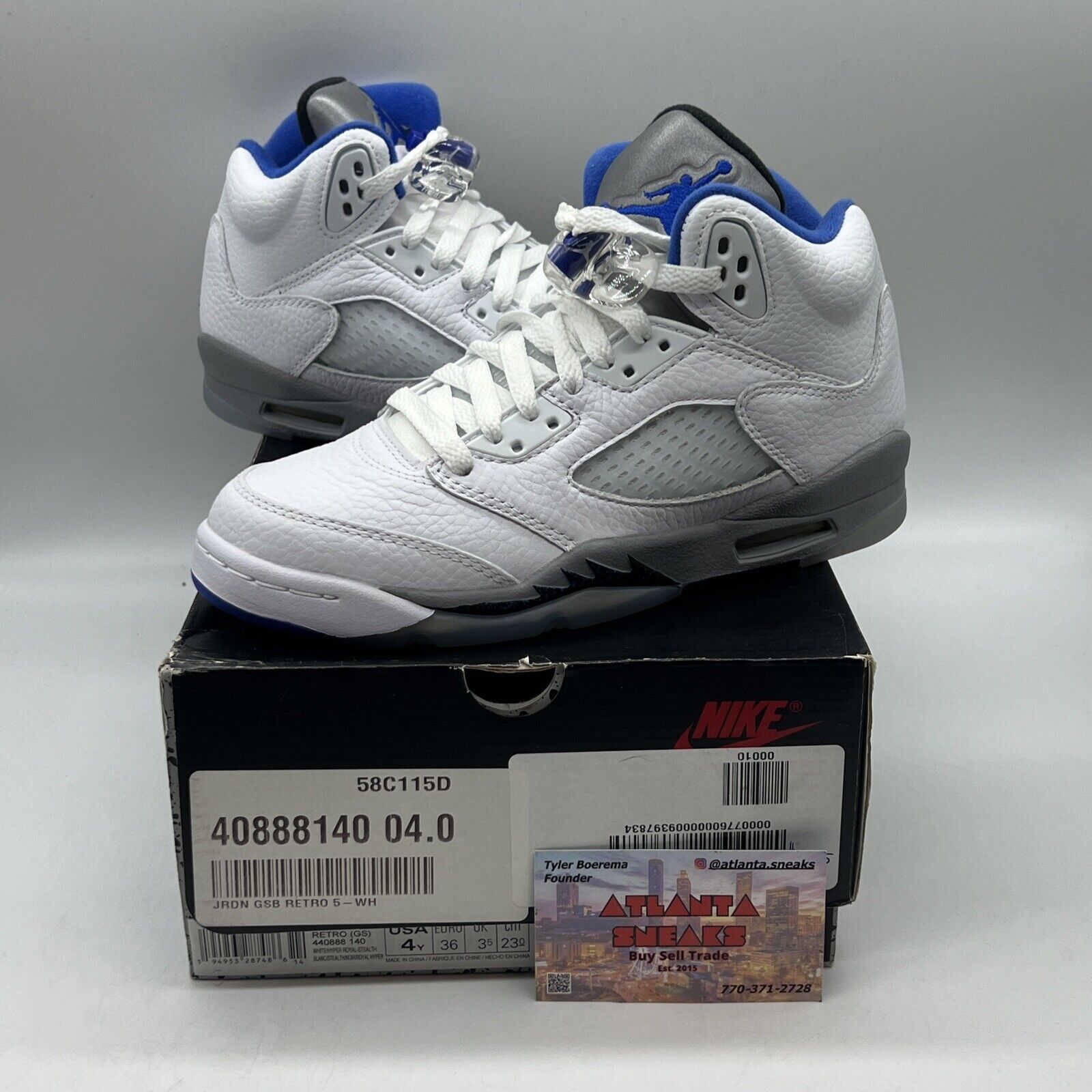 Size 4Y - Jordan 5 Retro Stealth 2.0 2021 Brand New Og All