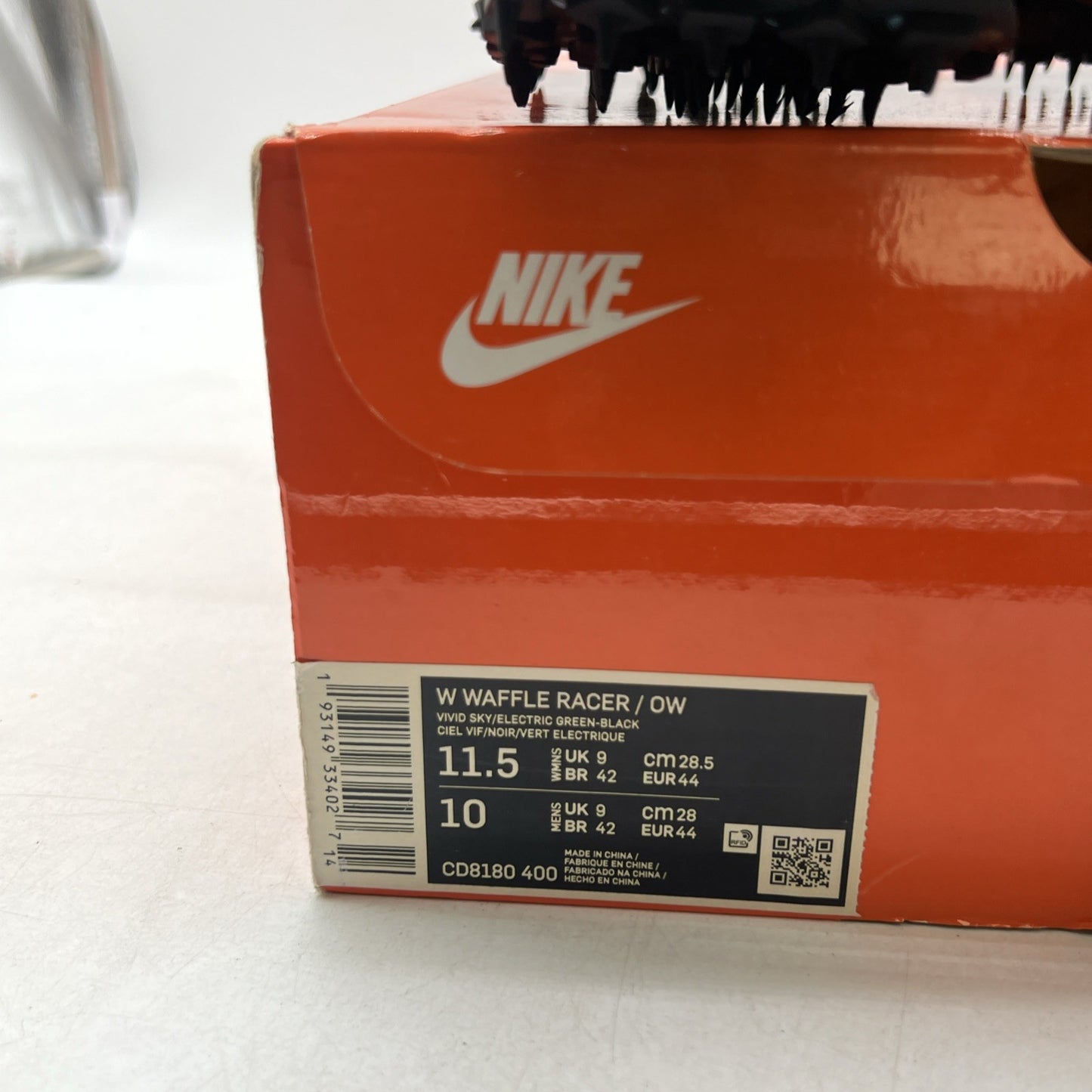 Size 11.5 - Nike Off-White x Waffle Racer Vivid Sky W (CD8180-400)