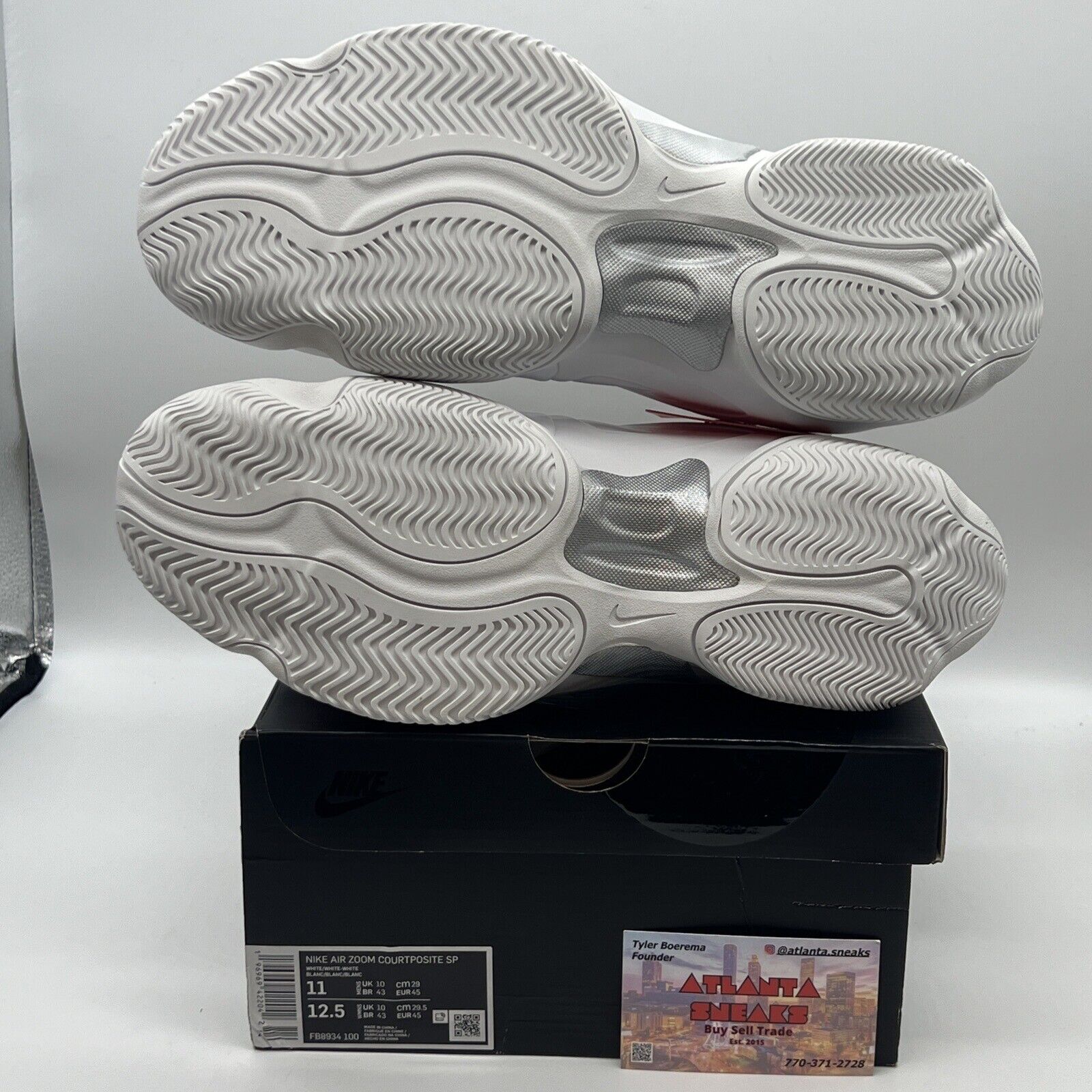 Nike x Supreme Air Zoom Courtposite SP White FB8934-100 Sneakers Men's 11 OG ALL