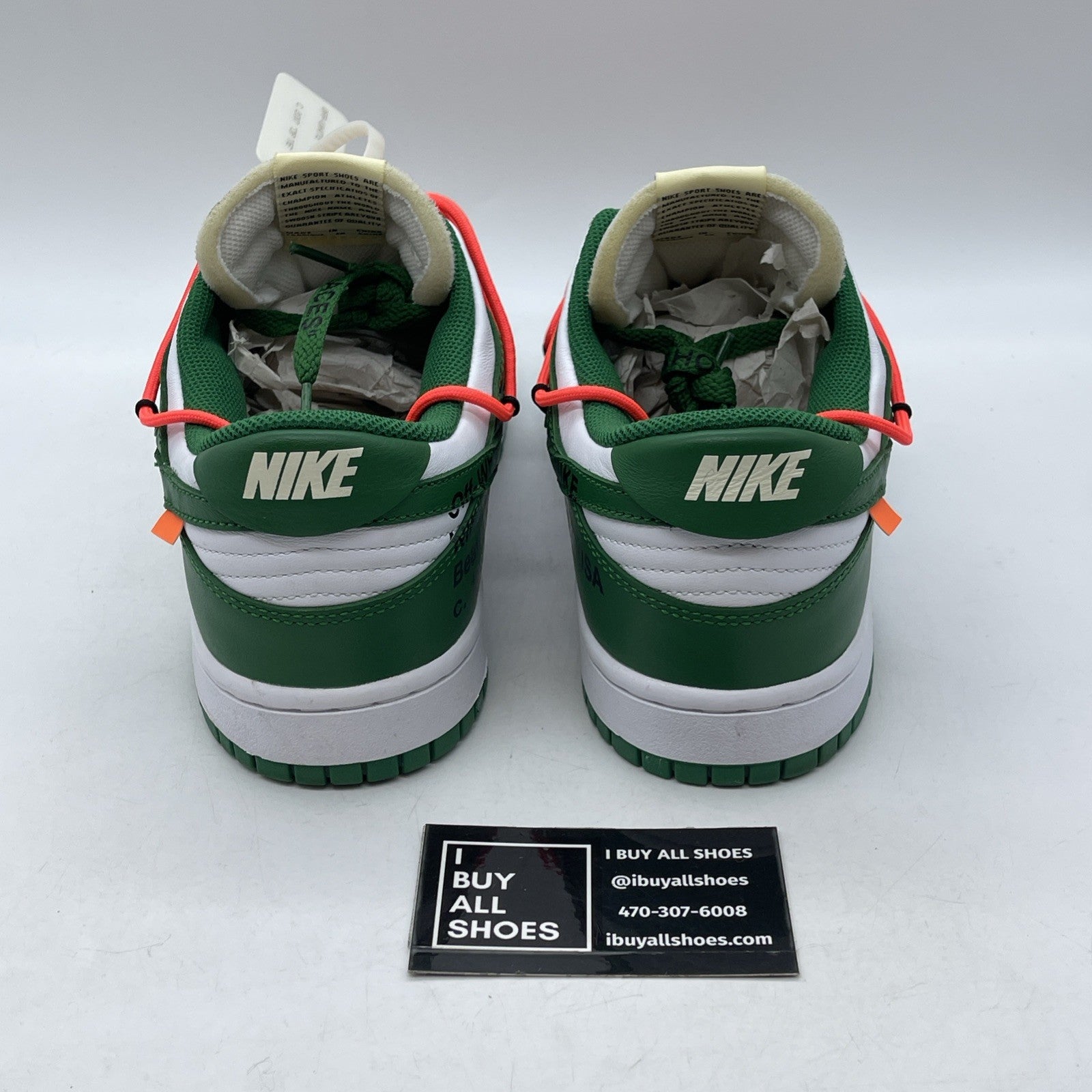 Size 10 - Nike Dunk Low x OFF-WHITE Pine Green White (CT0856-100)