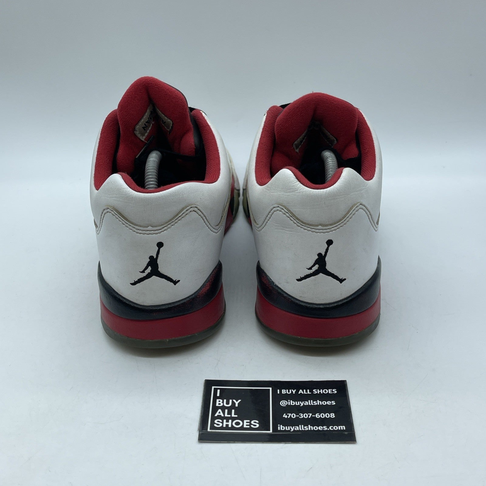 Size 11.5 - Air Jordan 5 Retro 2016 Low Fire Red White Black (819171-101)