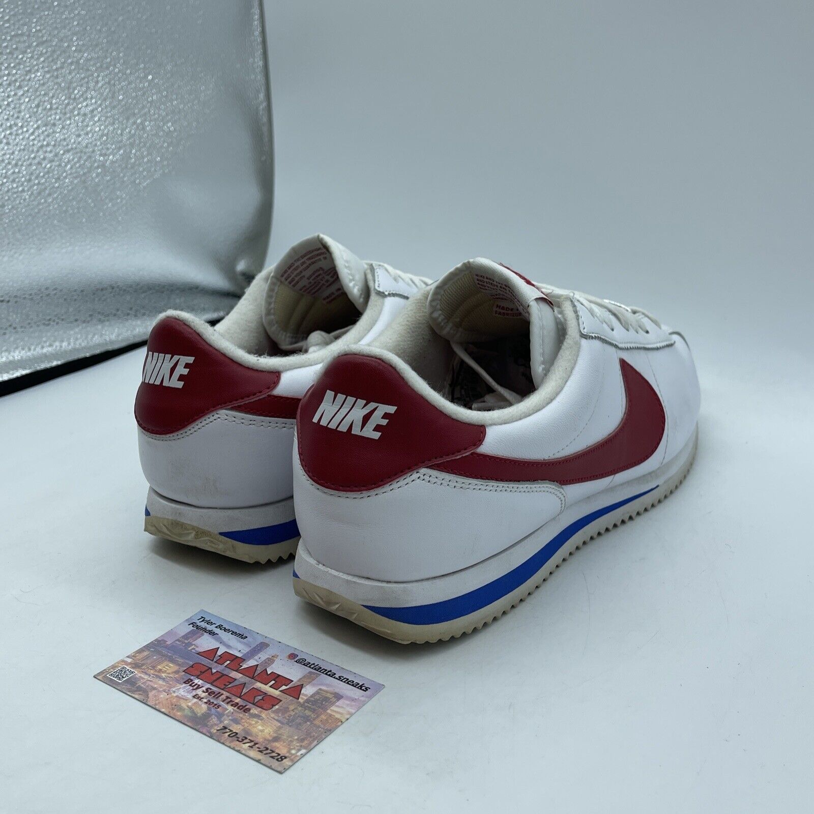 Size 10 - Nike Cortez Basic Leather OG Forrest Gump Red Blue White (882254-164)