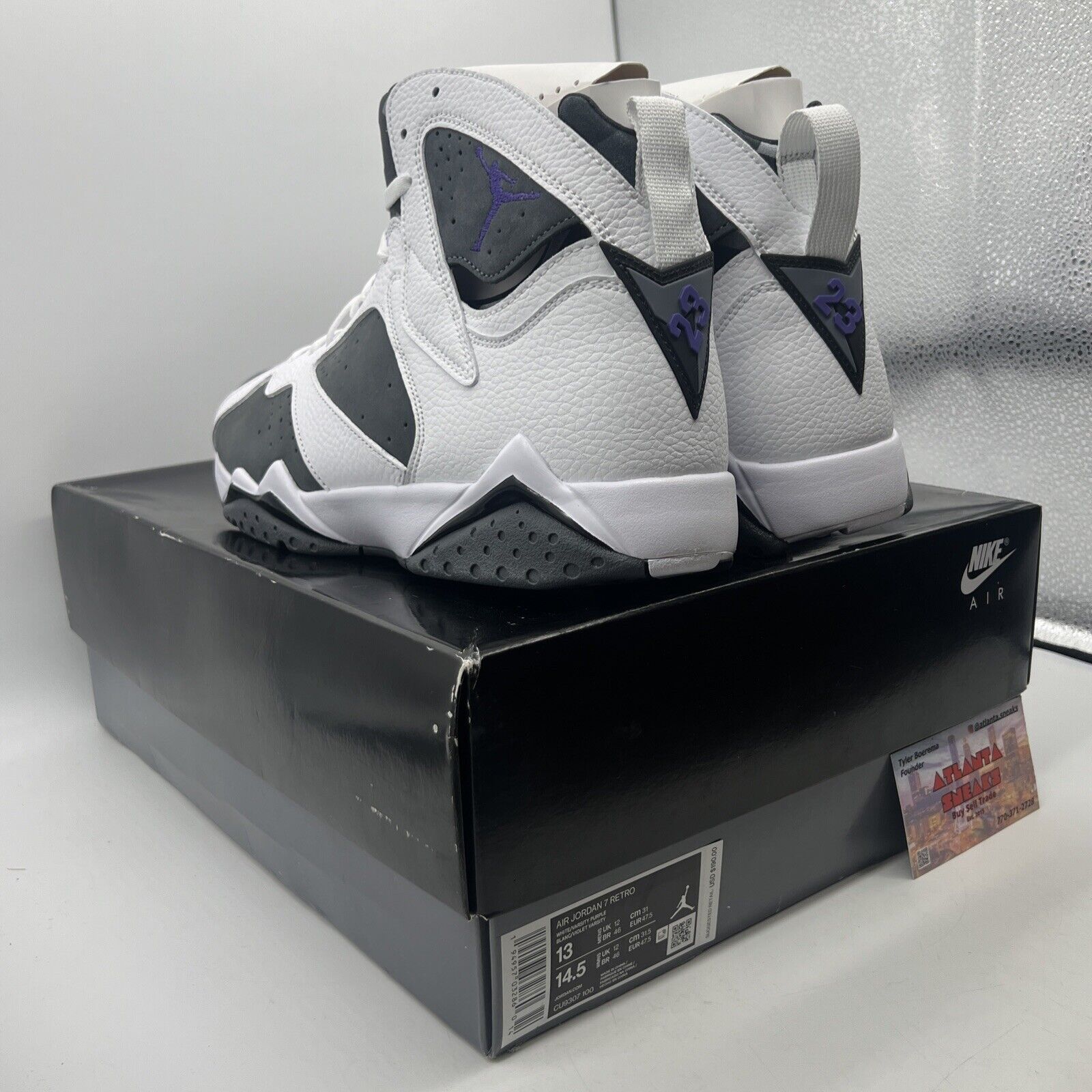 Size 13 - Air Jordan 7 Retro 2021 Flint White Leather Suede (CU9307-100)