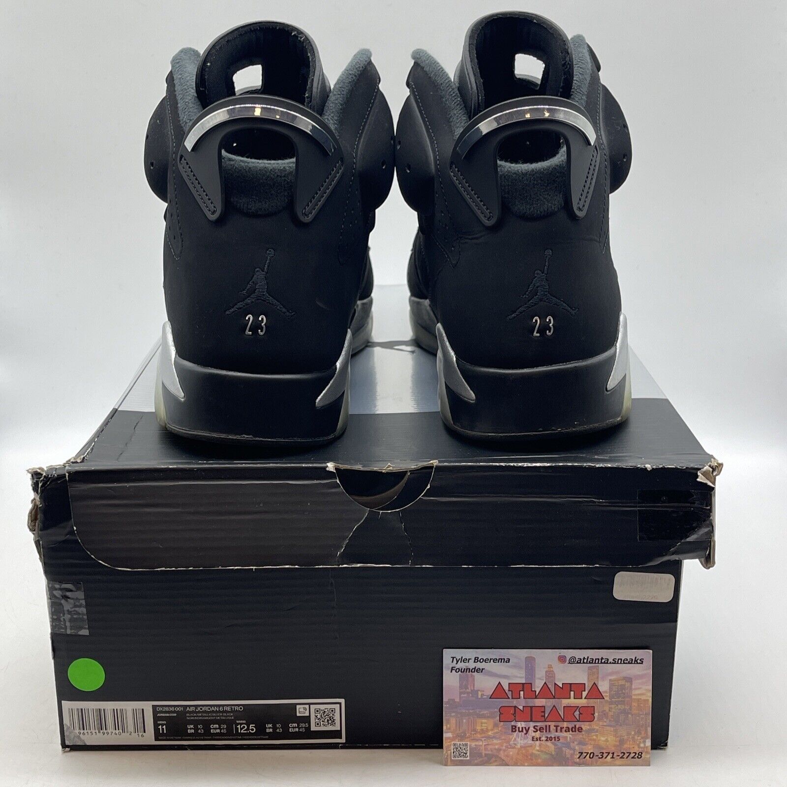 Size 11 - Jordan 6 Retro Mid Chrome Black White Silver (DX2836-001)