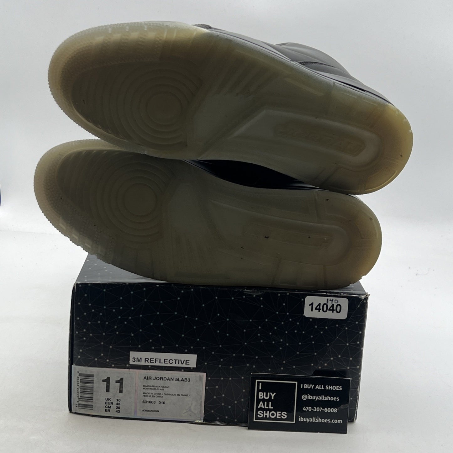 Size 11 - Air Jordan 3 5Lab3 Reflective Black (631603-010)