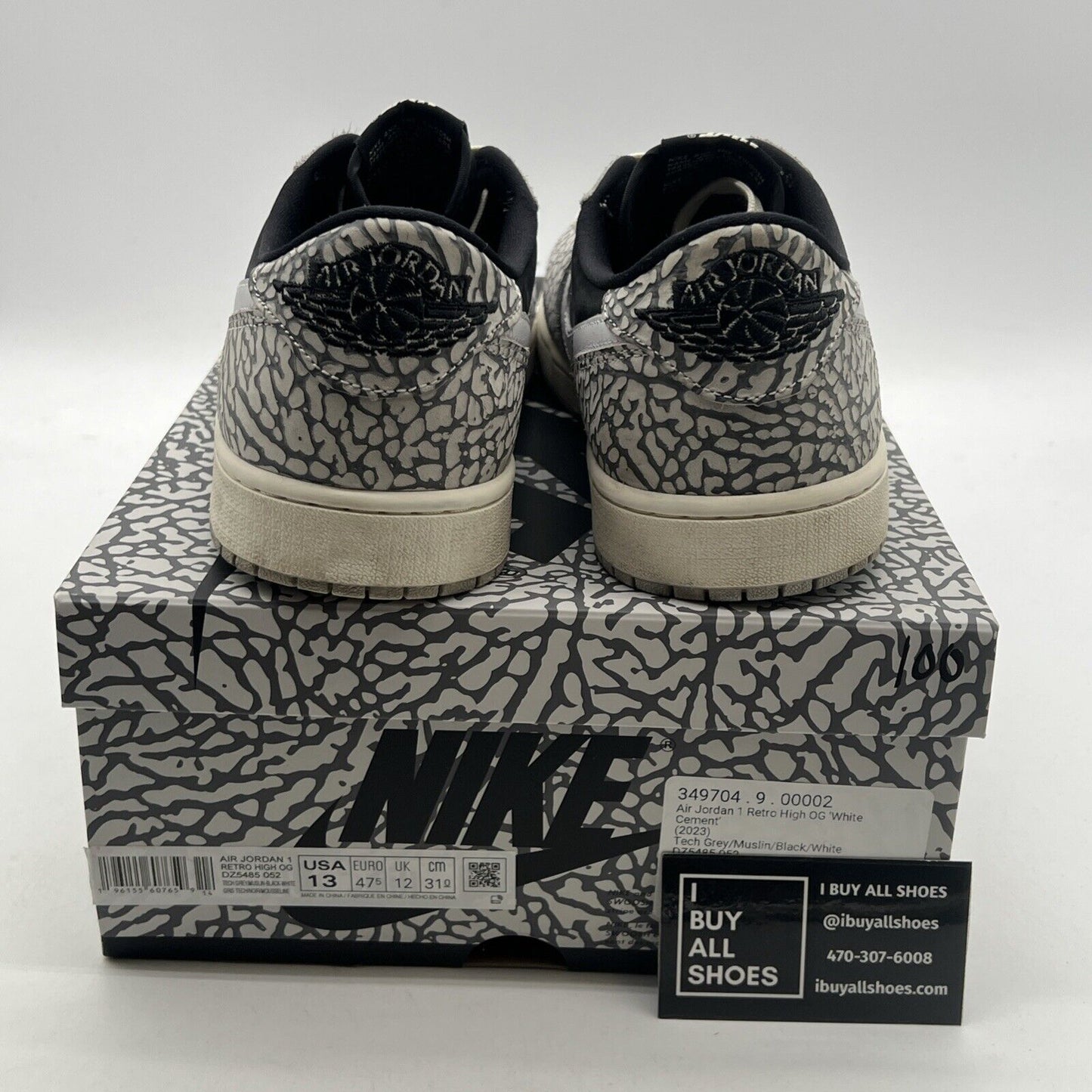 Size 13 - Air Jordan 1 Retro OG Low Black Cement (CZ0790-001)