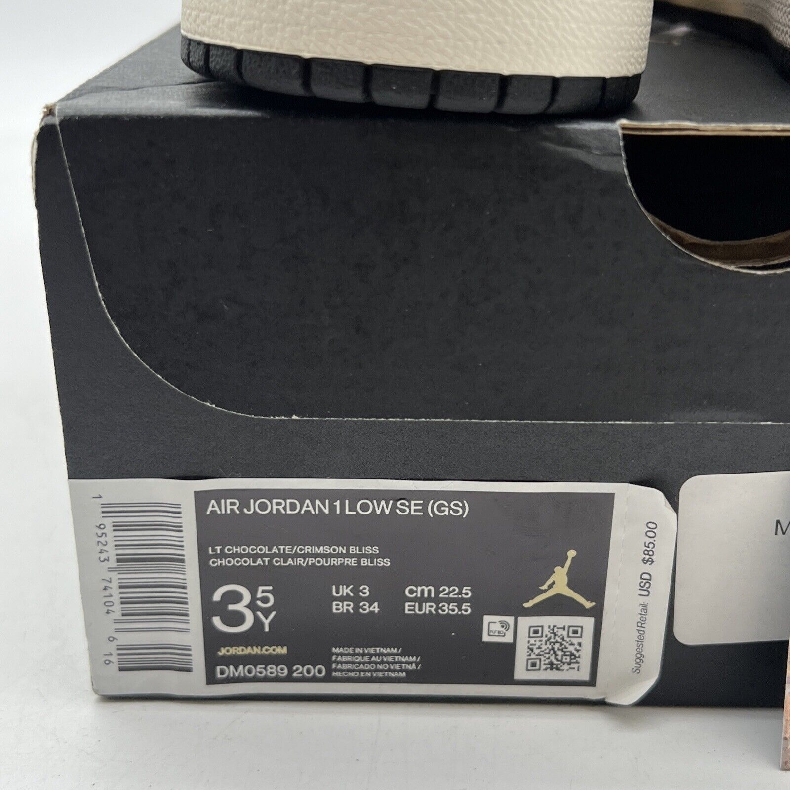 Size 3.5Y - Air Jordan 1 Low Mocha (DM0589-200)