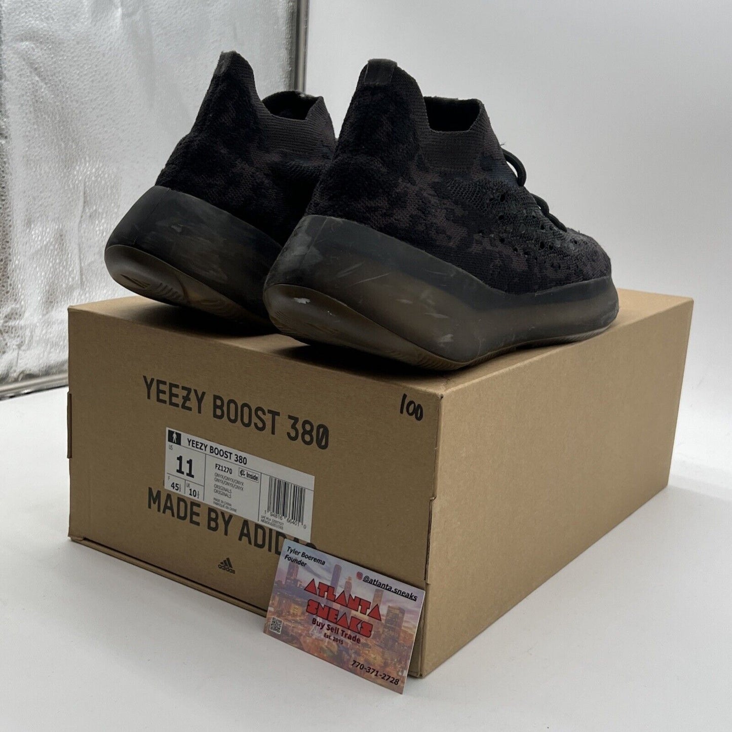 Size 11 - Adidas Yeezy Boost 380 Onyx Non-Reflective (FZ1270)