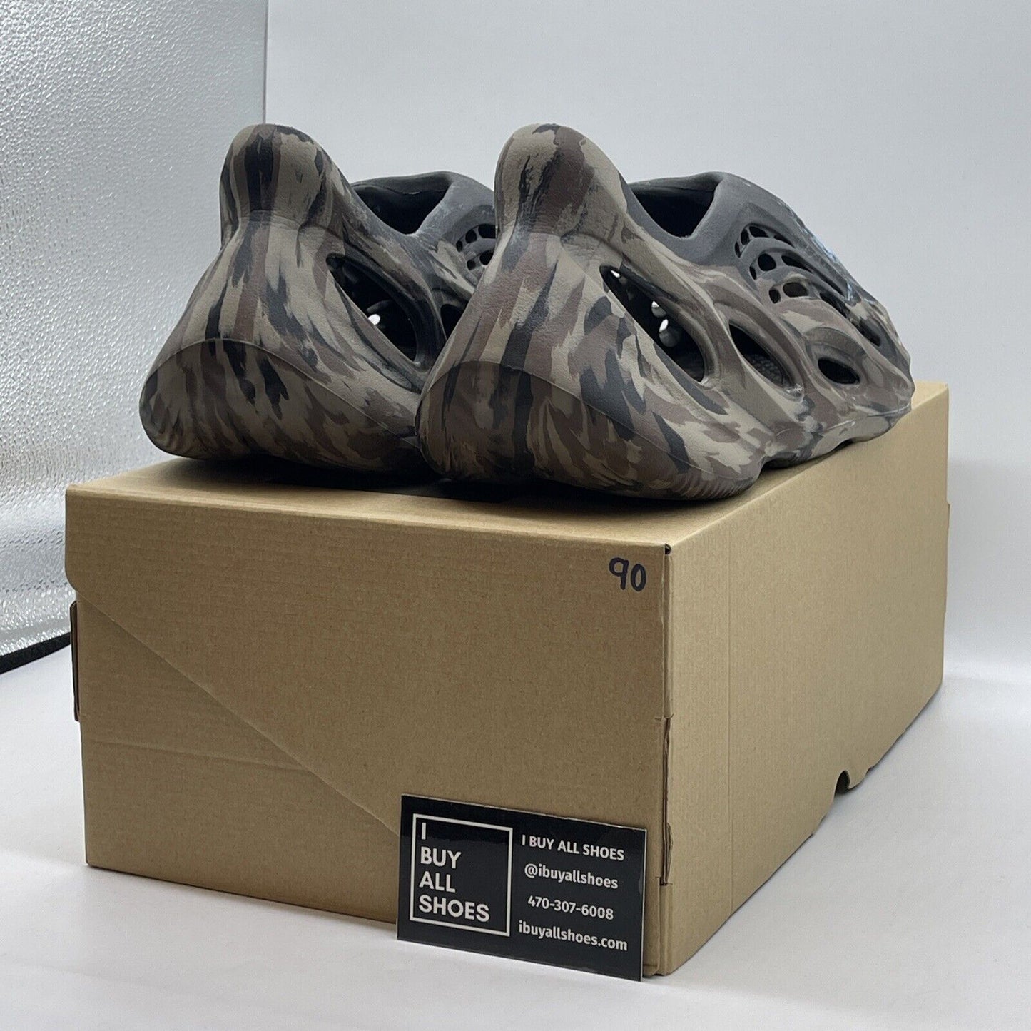 Size 13 - Yeezy Foam runner Mx Cinder Brown Black Blue (ID4126)