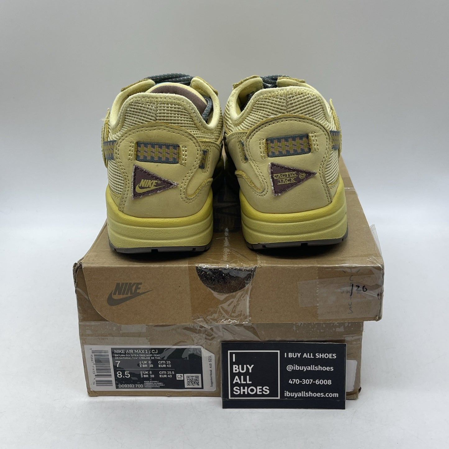 Size 7 - Nike Air Max 1 x Travis Scott Saturn Gold (DO9392-700)