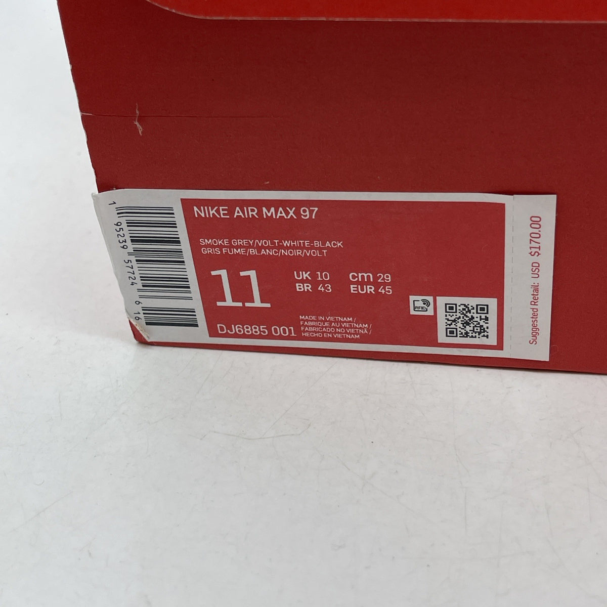 Size 11 - Nike Air Max 97 Smoke Grey Volt (DJ6885-001)