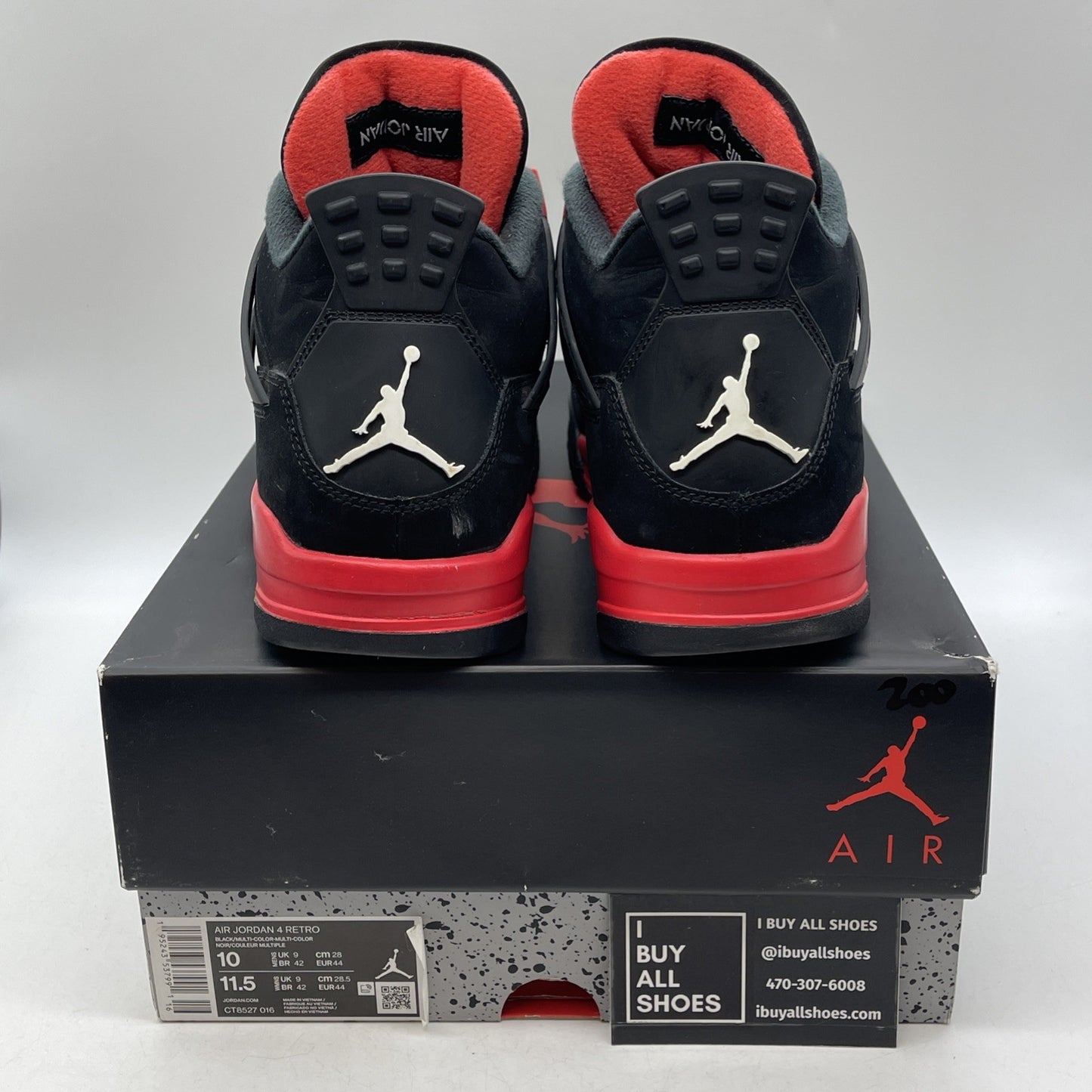 Size 10 - Air Jordan 4 Retro Mid Red Thunder (CT8527–016)