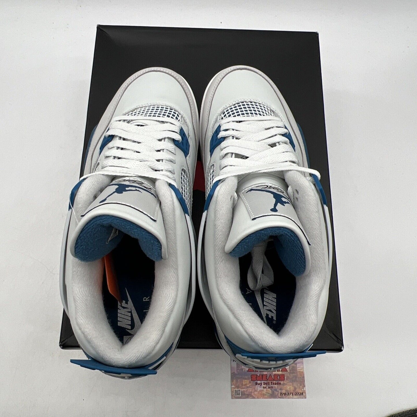 Size 10.5 - Air Jordan 4 Retro 2024 Military Blue White Leather (FV5029-141)