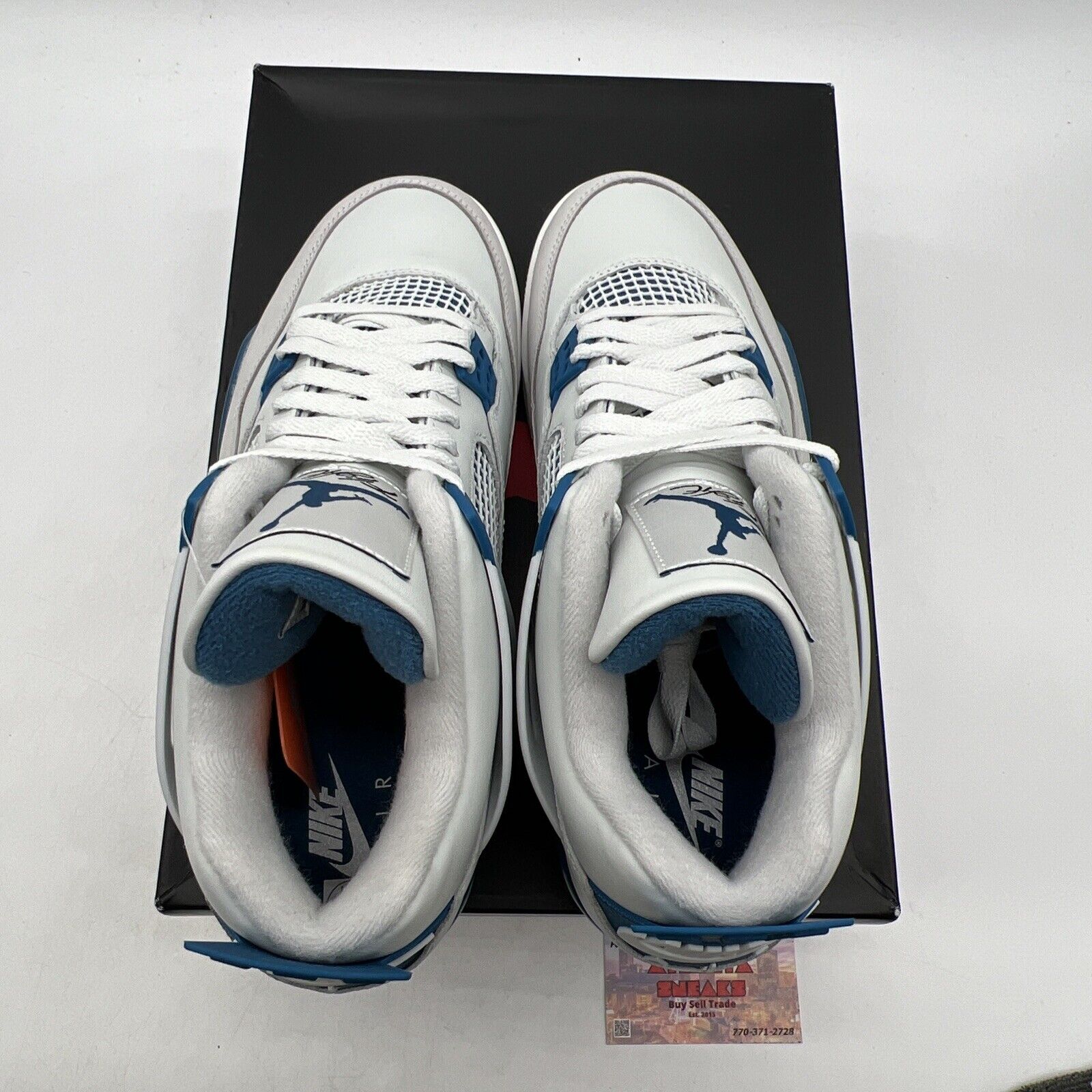 Size 10.5 - Air Jordan 4 Retro 2024 Military Blue White Leather (FV5029-141)