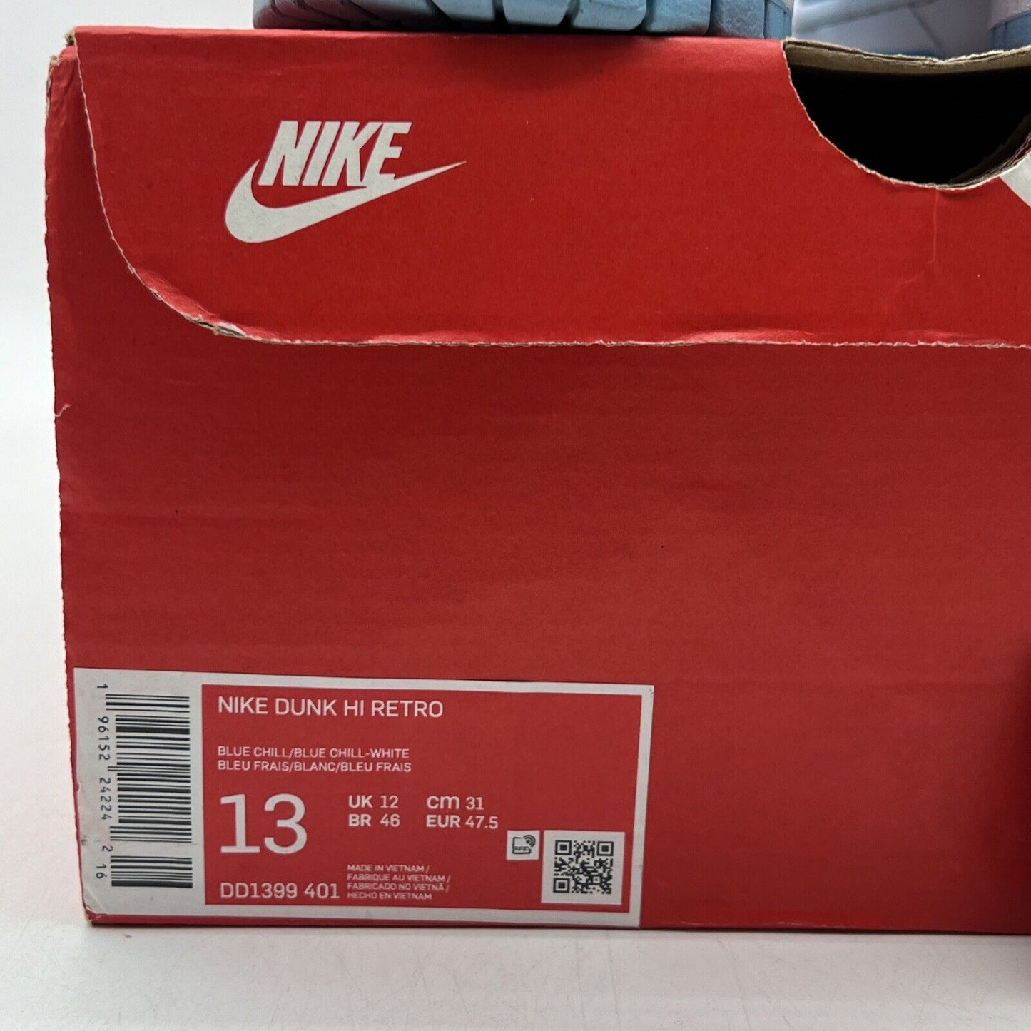 Size 13 - Nike Dunk High Blue Chill White Leather (DD1399-401)