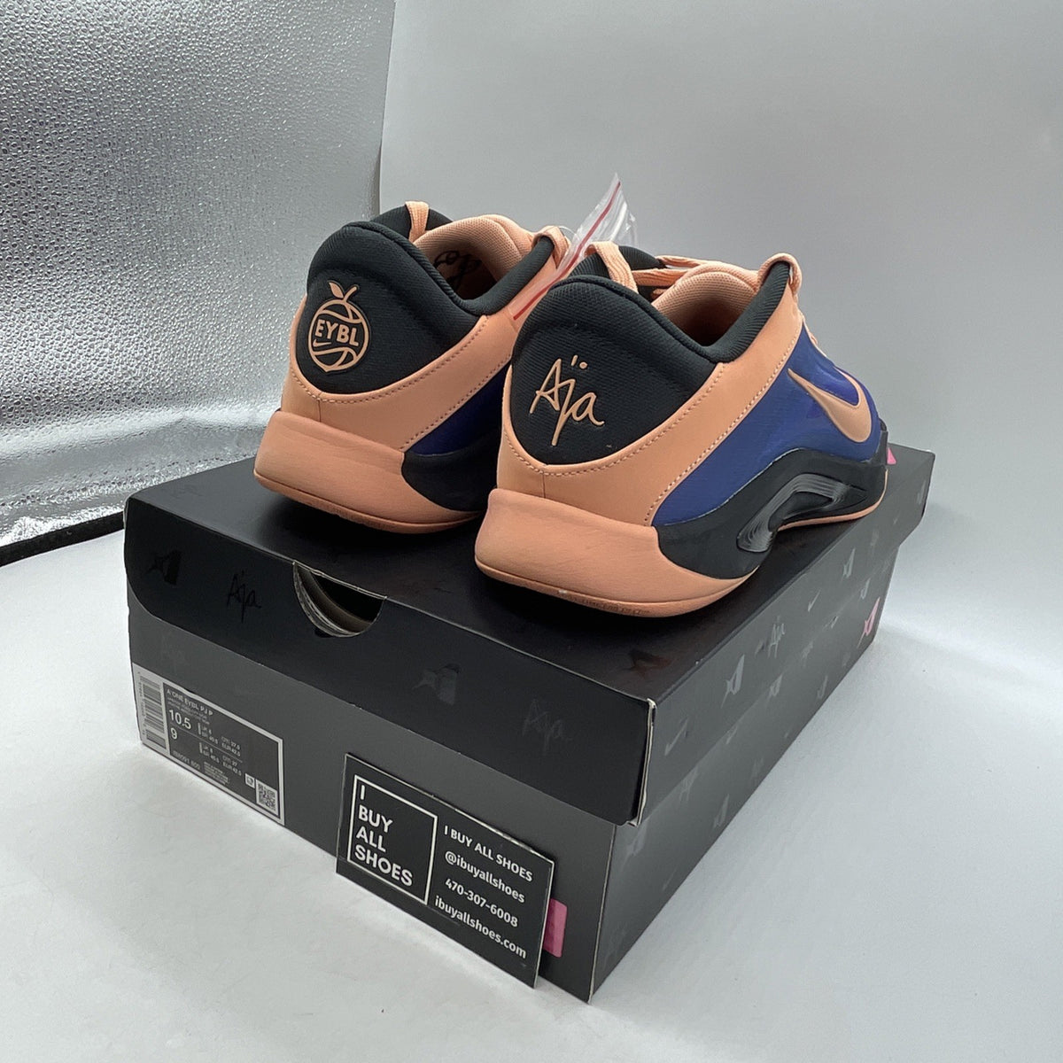 Size 10.5 - Brand New Nike A'ja 1 EYBL Peach Jam (IB8091-800)