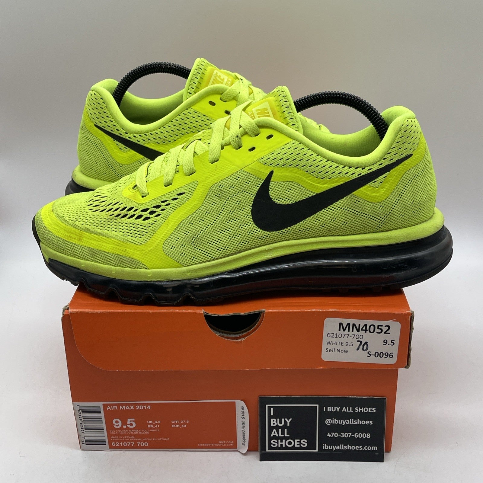 Size 9.5 - Nike Air Max 2014 Volt (621077-700)