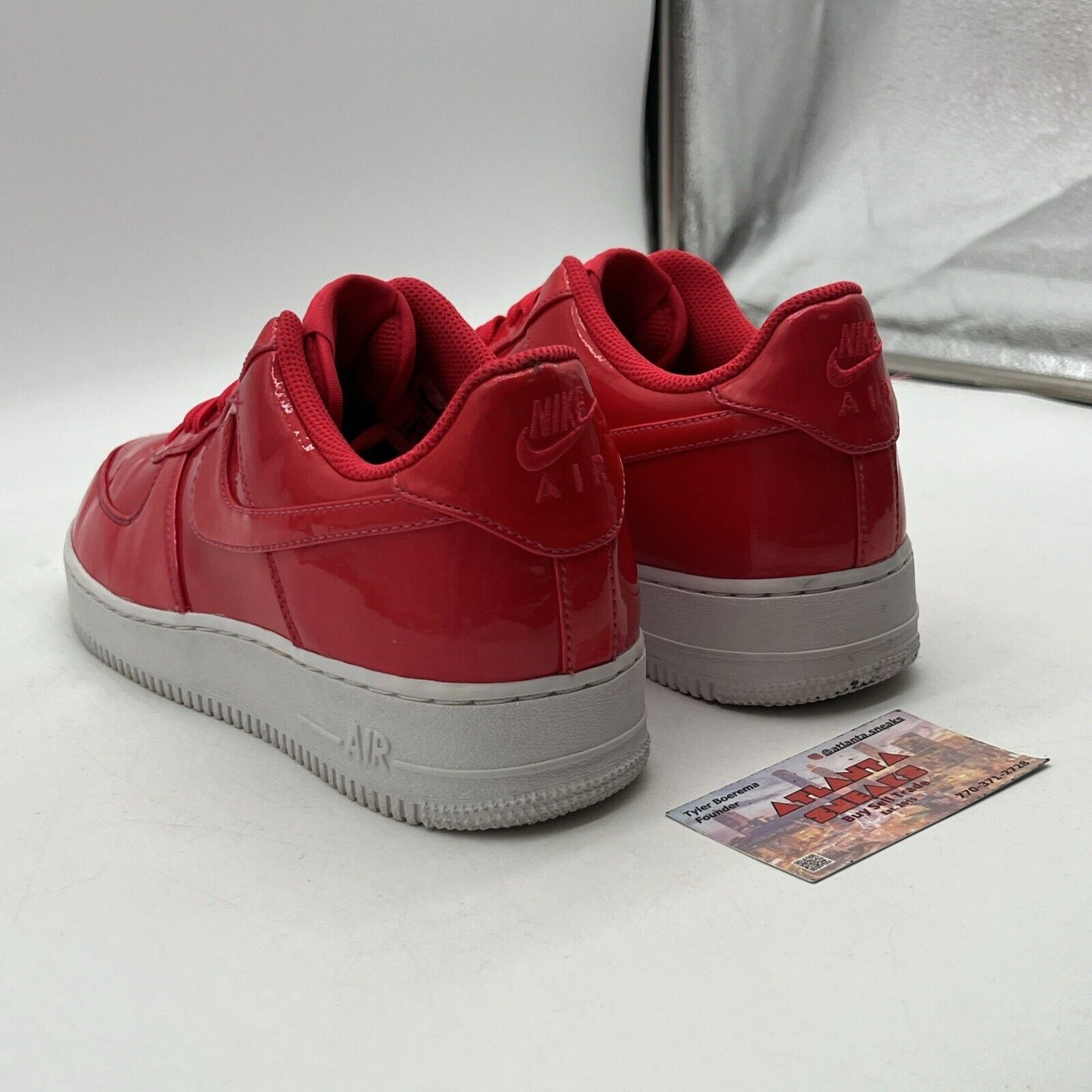 Size 9.5 - Nike Air Force 1 '07 LV8 UV Siren Red White Leather (AJ9505-600)