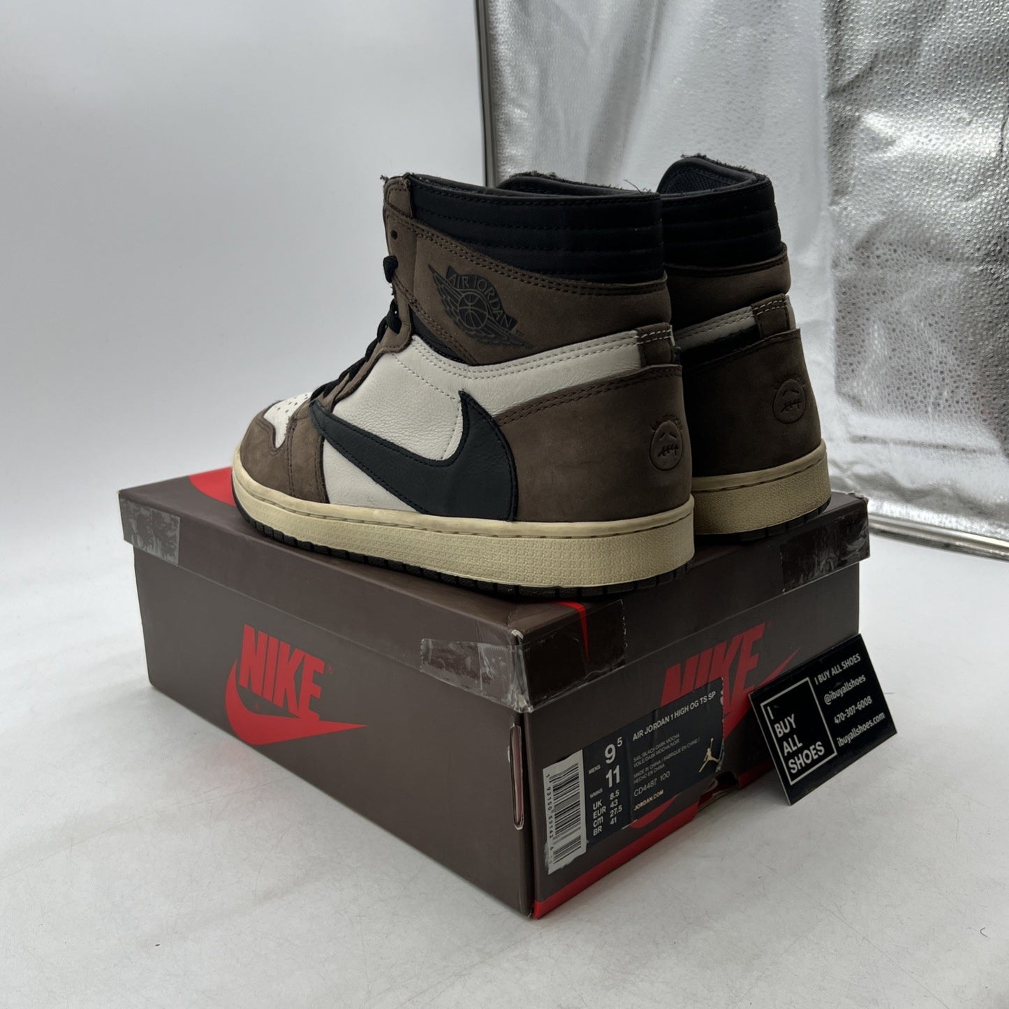 Size 9.5 - Air Jordan 1 Retro OG x Travis Scott High Mocha (CD4487-100)