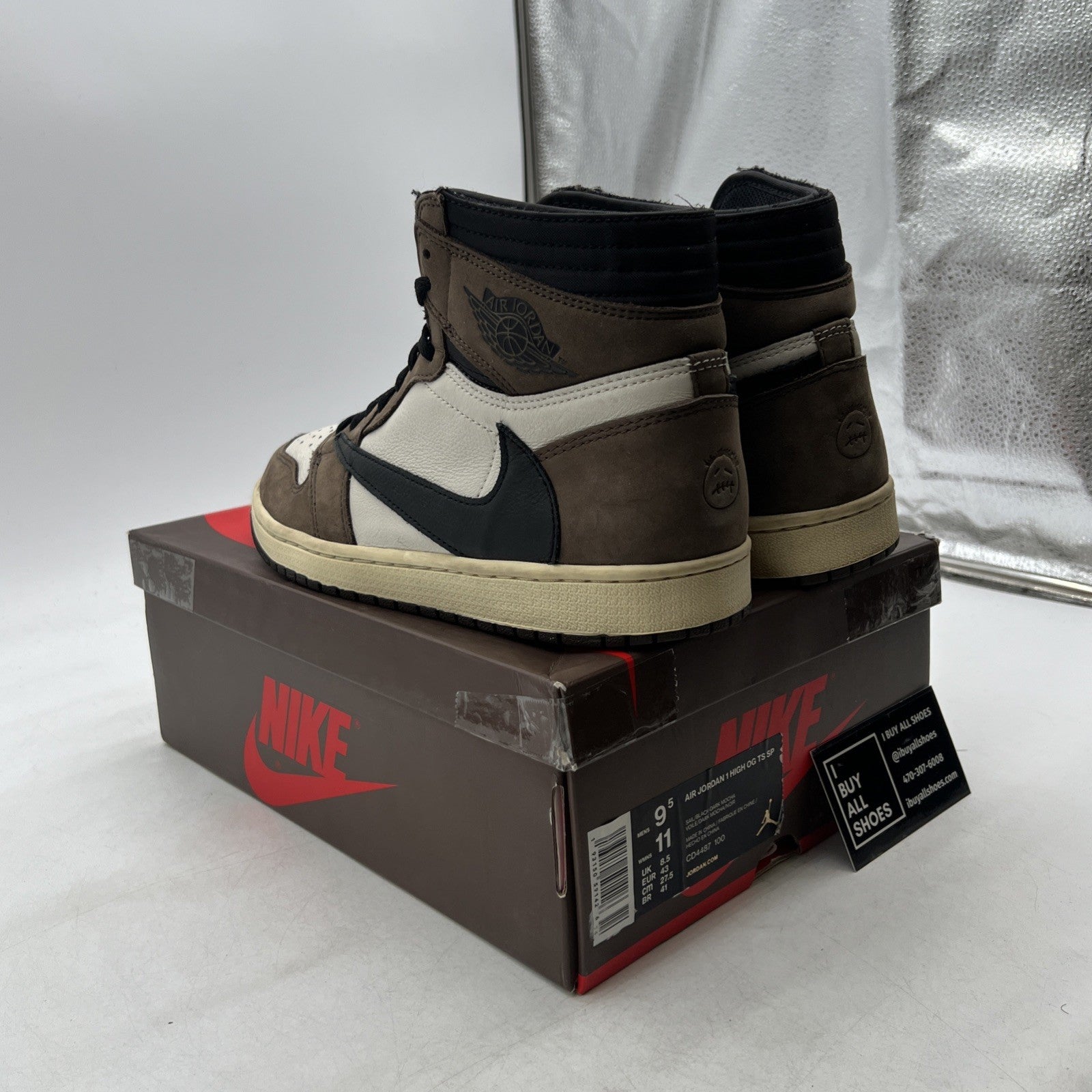 Size 9.5 - Air Jordan 1 Retro OG x Travis Scott High Mocha (CD4487-100)