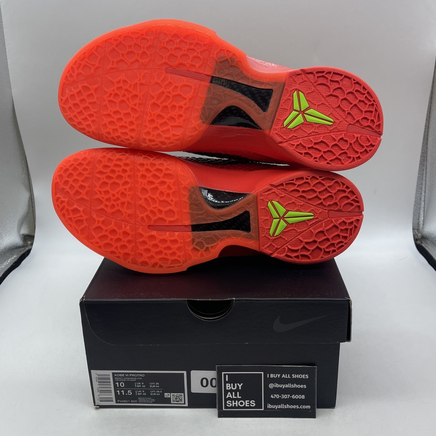 Size 10 - Nike Kobe 6 Protro Low Reverse Grinch (FV4921-600)