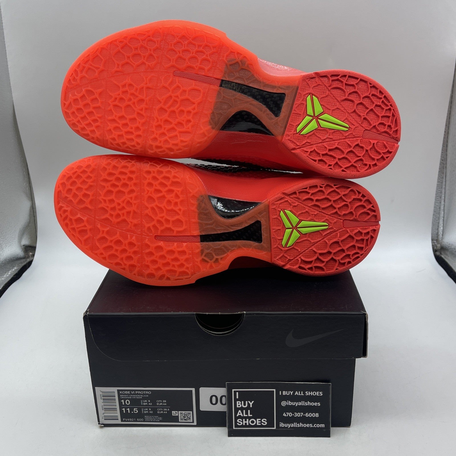 Size 10 - Nike Kobe 6 Protro Low Reverse Grinch (FV4921-600)
