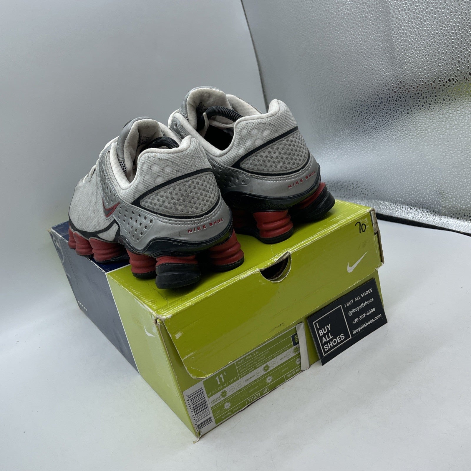 Size 11.5 - Nike Shox TL3 (2005) Original Retro TL Trainers (31102-001)