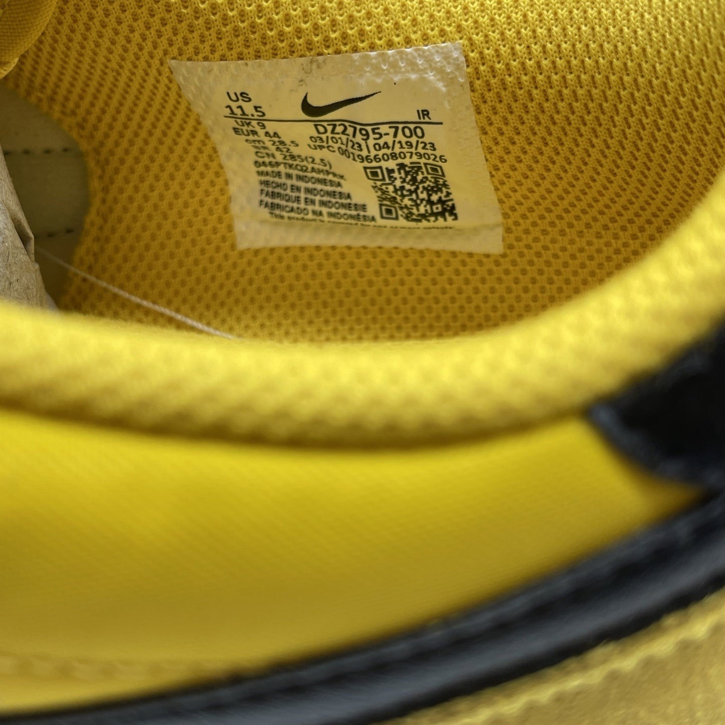 Size 11.5W - Nike Cortez Vivid Sulfur Yellow Black Suede Leather (DZ2795-700)
