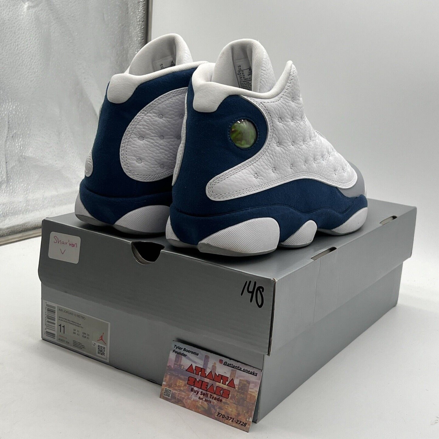 Size 11 - Jordan 13 Retro Mid French Blue White Grey Suede Leather (414571-164)