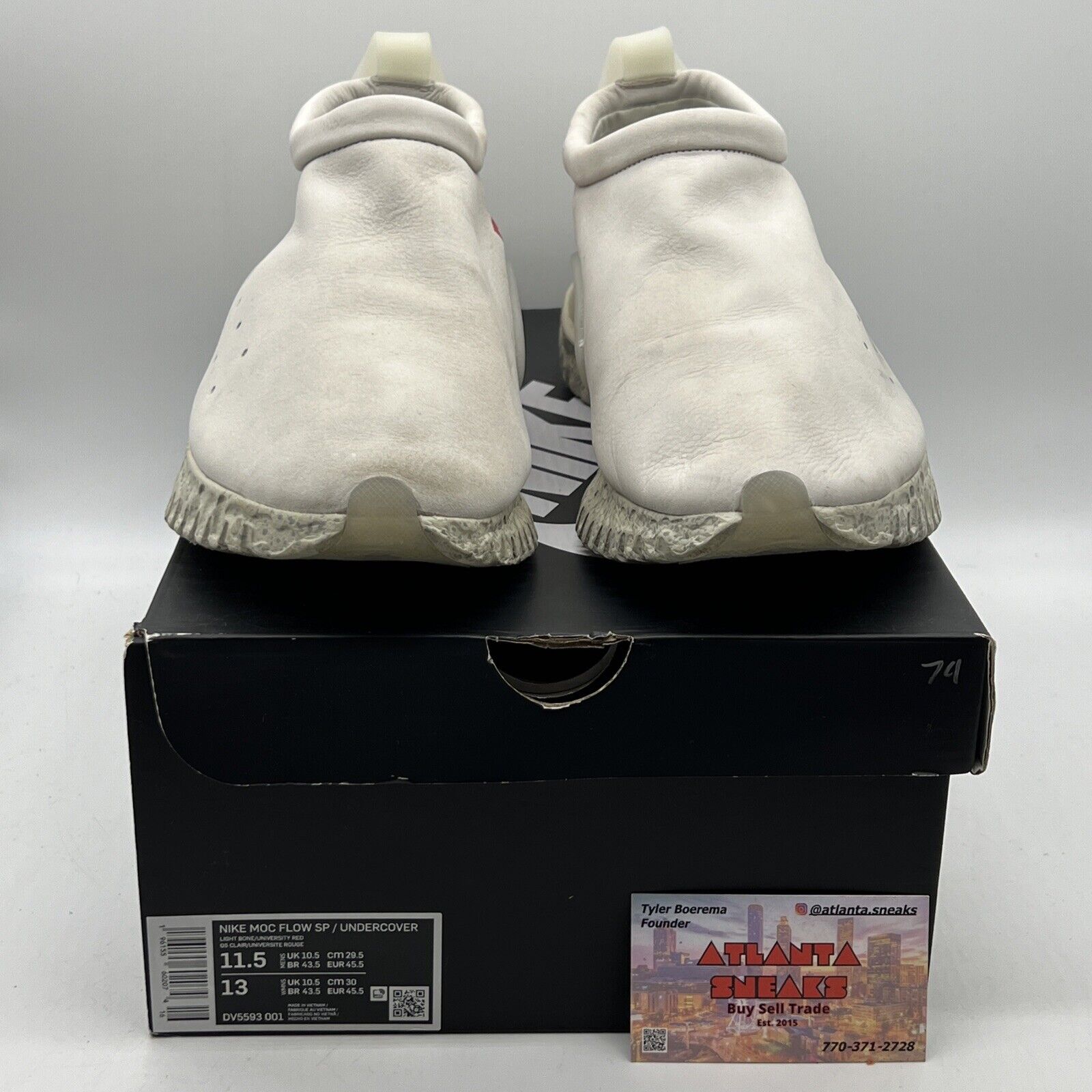 Size 11.5 - Nike Undercover x Moc Flow SP Light Bone Red White (DV5593-001)