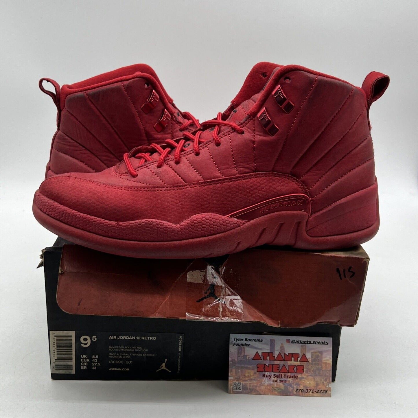 Size 9.5 - Air Jordan 12 Retro Gym Red (130690-601)