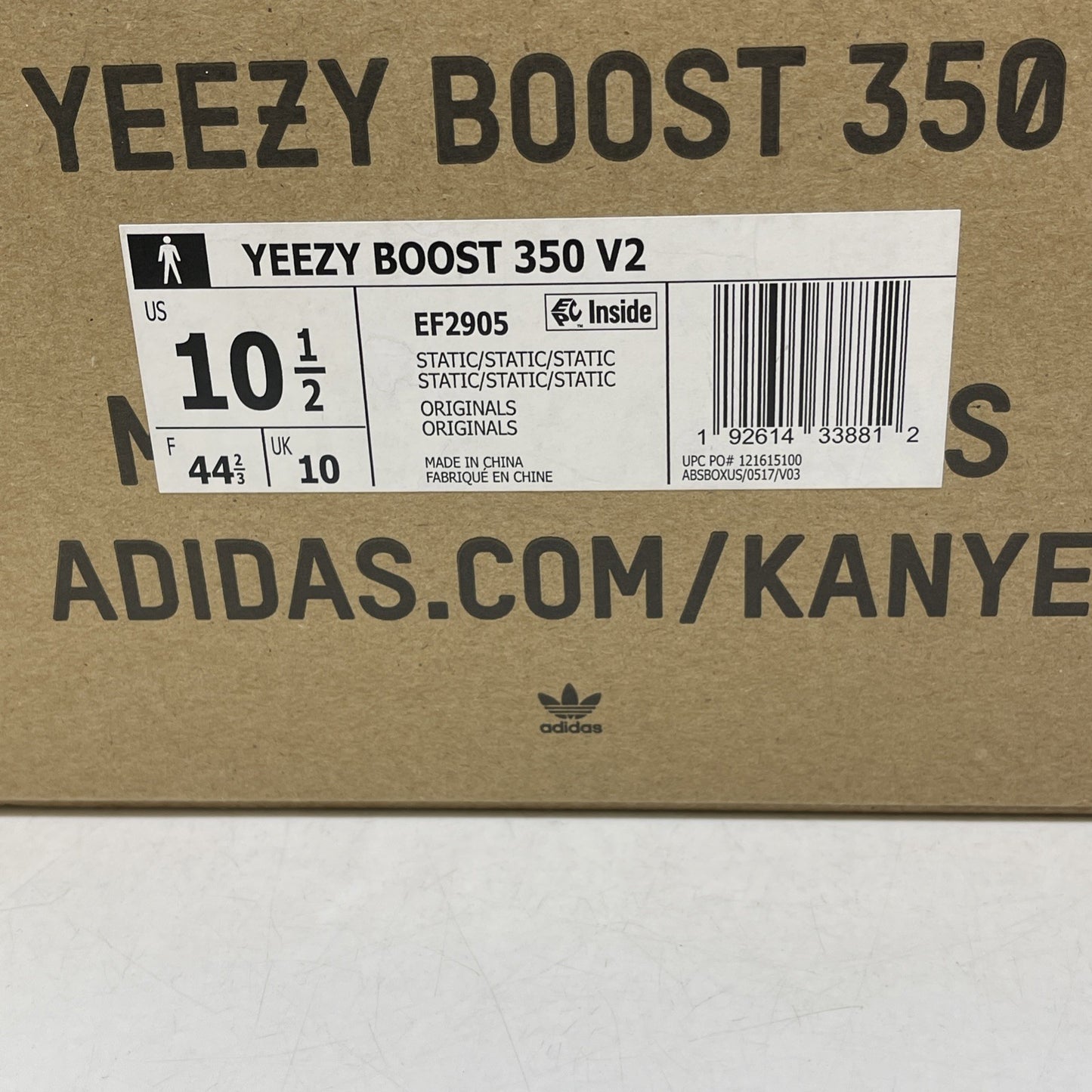 Size 10.5 - adidas Yeezy Boost 350 V2 2018 Low Static Non-Reflective (EF2905)