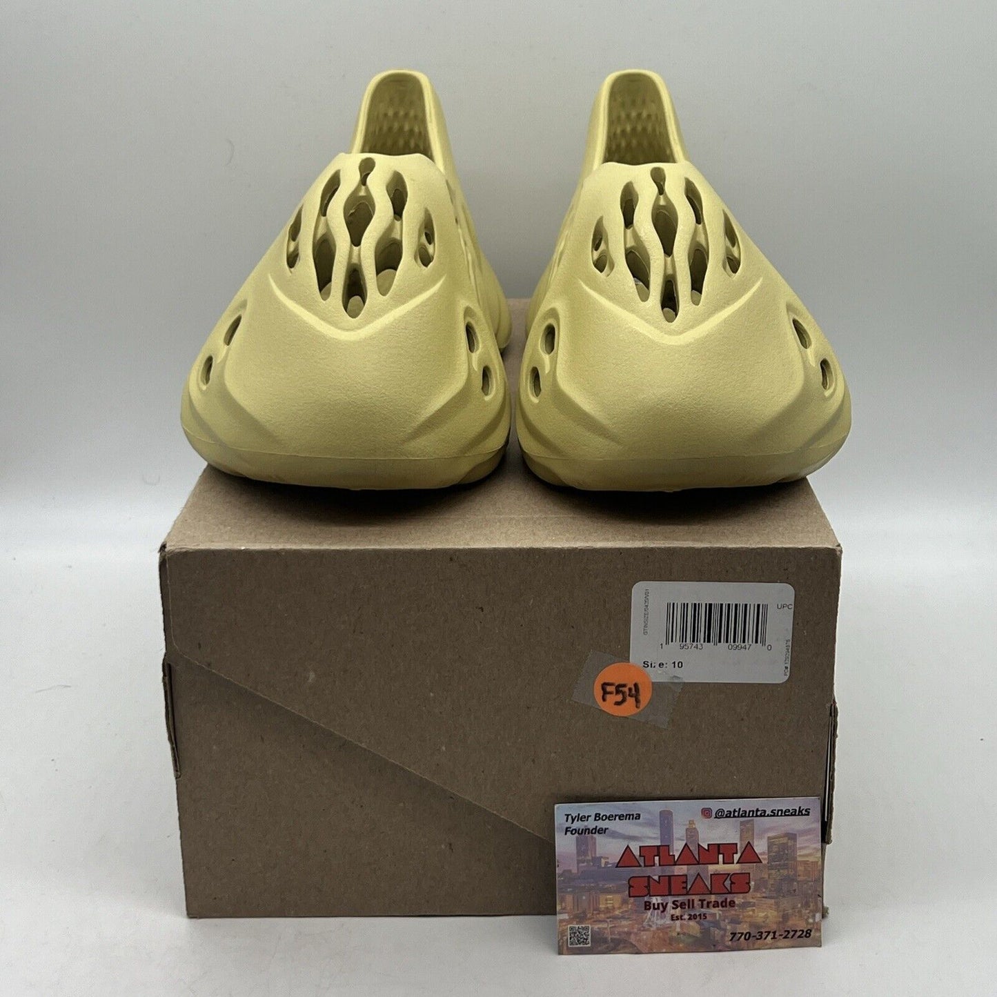 Size 10 - adidas Yeezy Foam RNNR Sulfur GV6775 Brand New Og All