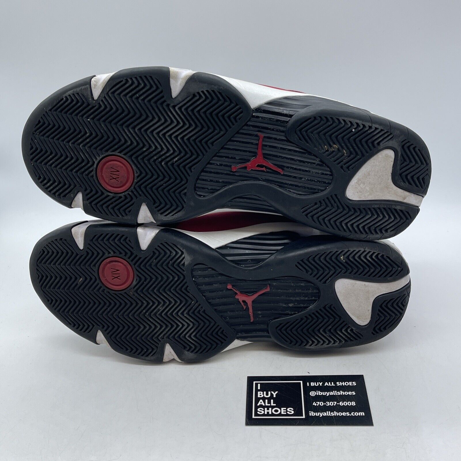 Size 10.5 - Air Jordan 14 Retro Gym Red White Black Suede Leather (487471-006)