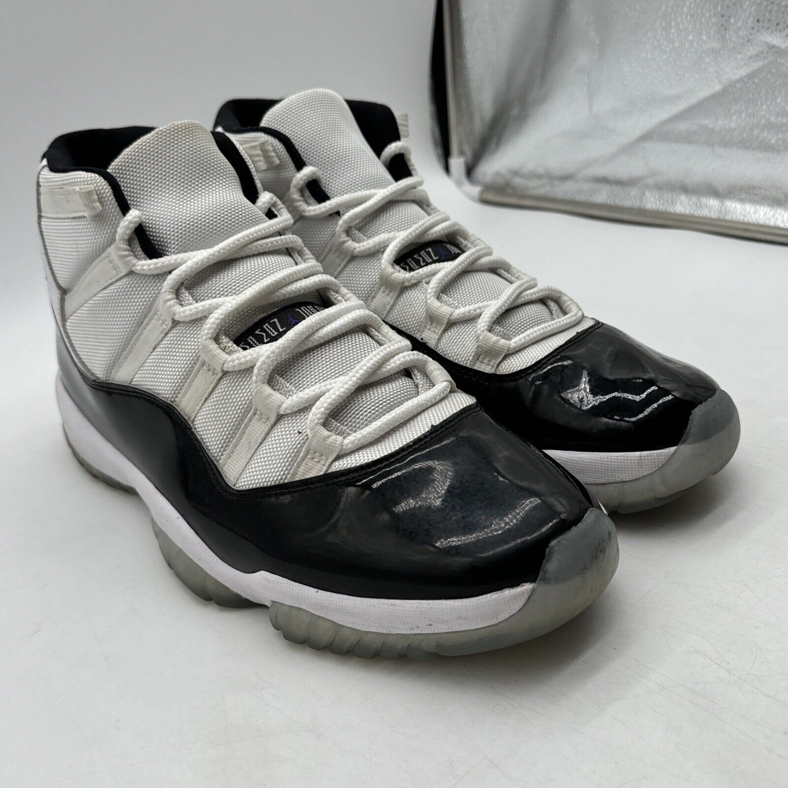 Size 13 - Jordan 11 Retro High Concord 2018 Black White Icy Sole Patent Leather