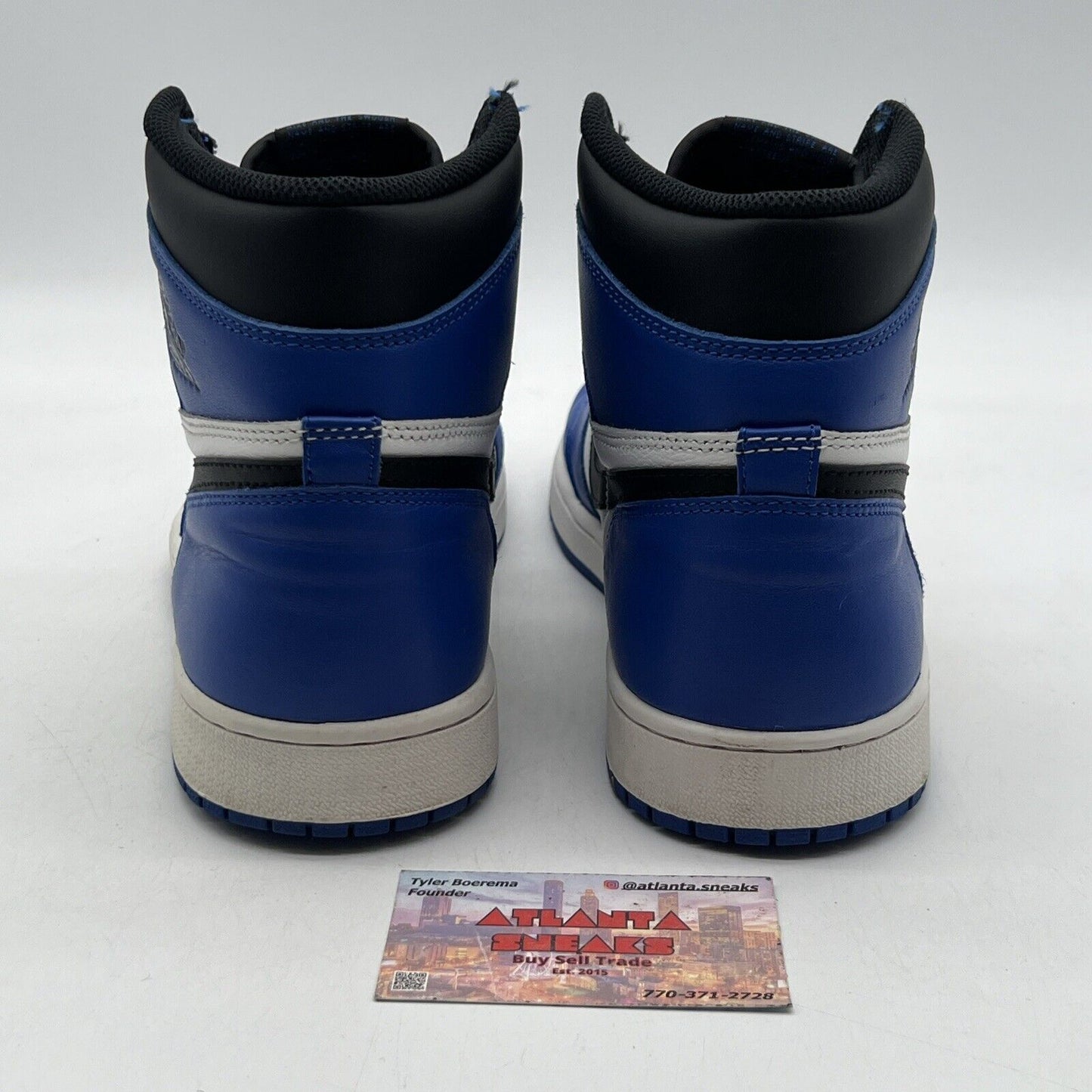 Size 12 - Jordan 1 Retro High OG Game Royal 2018 Black White Blue (555088-403)