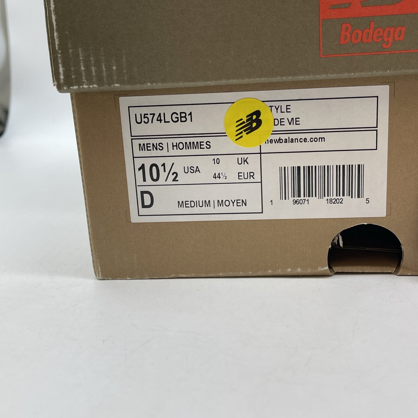 Size 10.5 - New Balance Bodega x 574 Legacy Arrival Yellow Suede (U574LGB1)