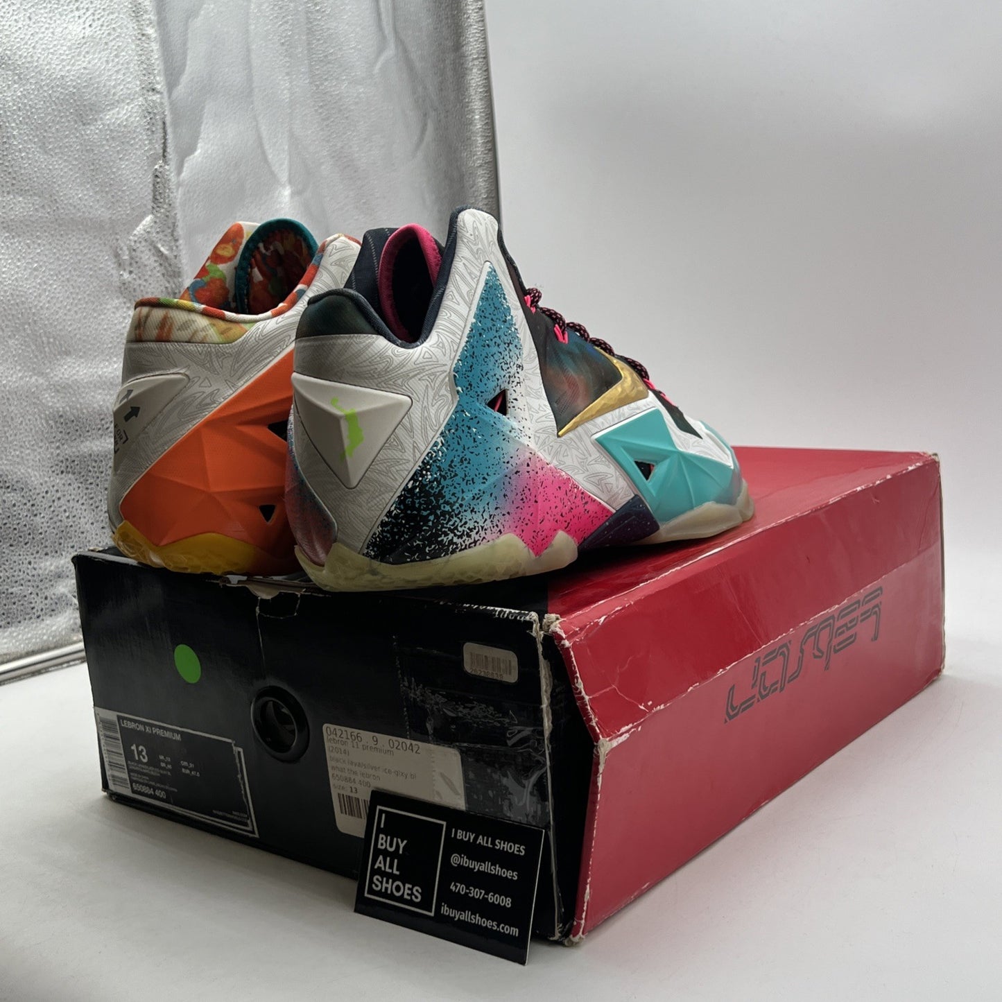 Size 13 - Nike LeBron 11 Premium What The LeBron (650884-400)