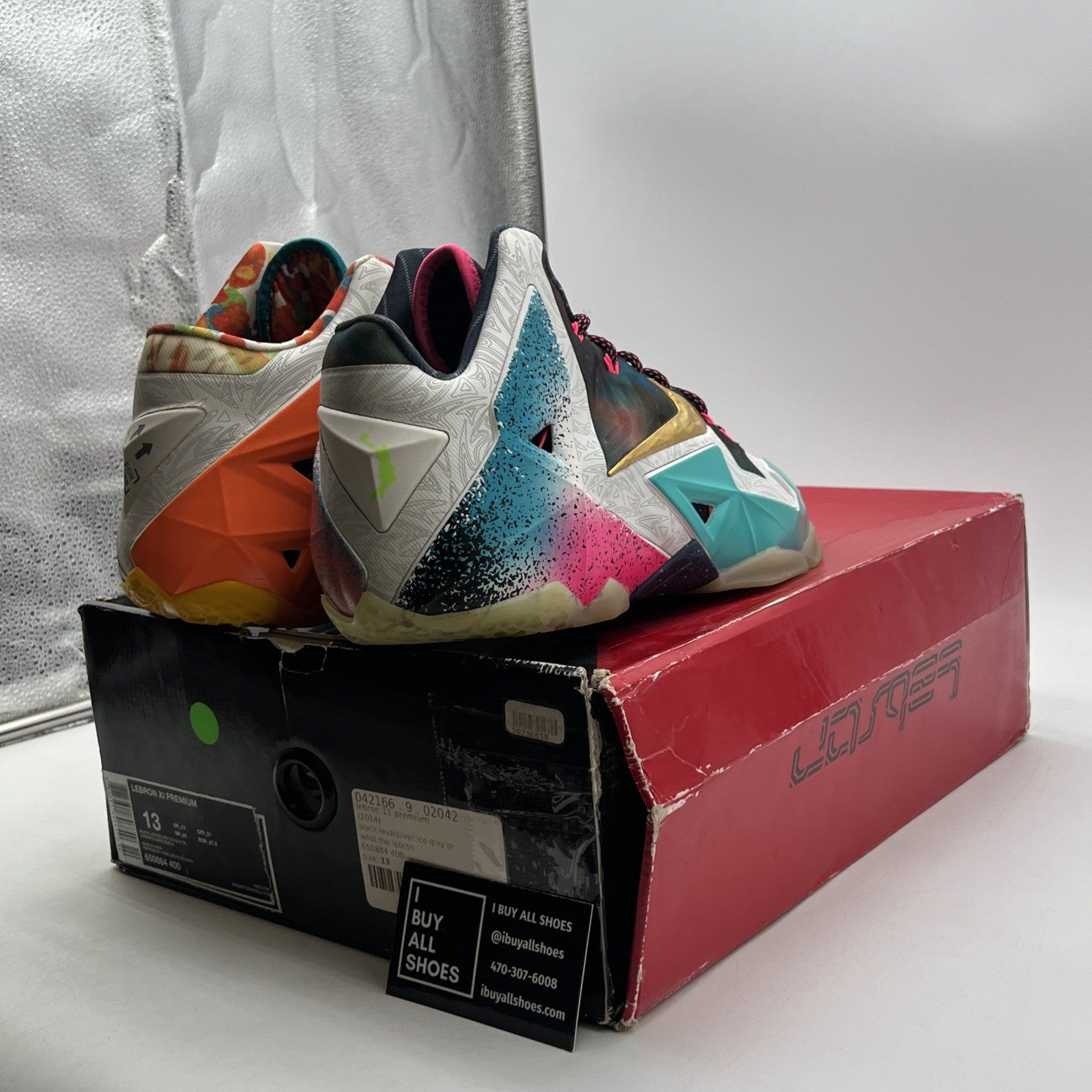 Size 13 - Nike LeBron 11 Premium What The LeBron (650884-400)