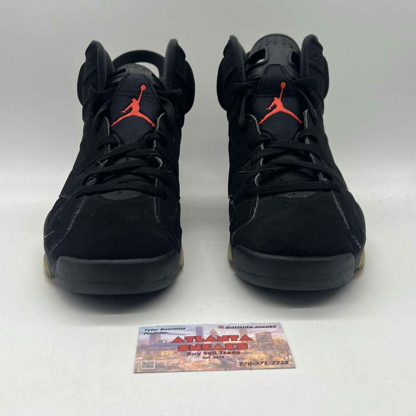 Size 10.5 - Jordan 6 Retro Mid Infrared Black Red Suede